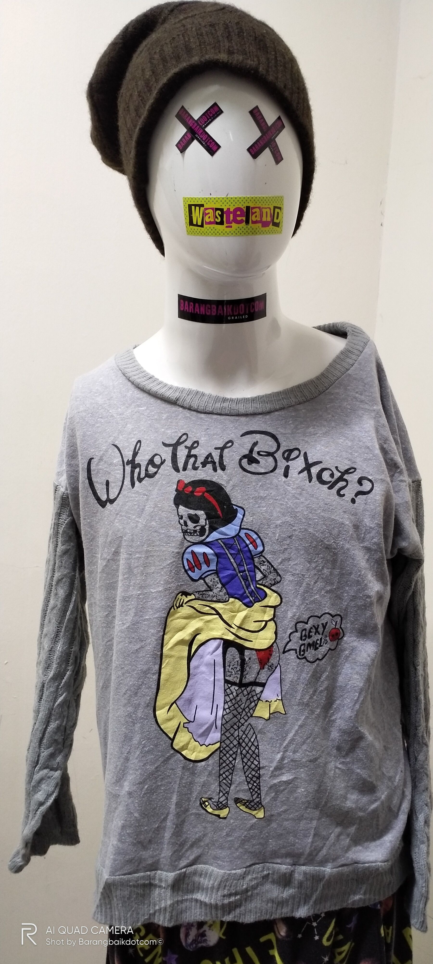 Vintage Parody Cinderella Skeletons distressed Knit sleeves crewneck Size US M / EU 48-50 / 2 - 1 Thumbnail