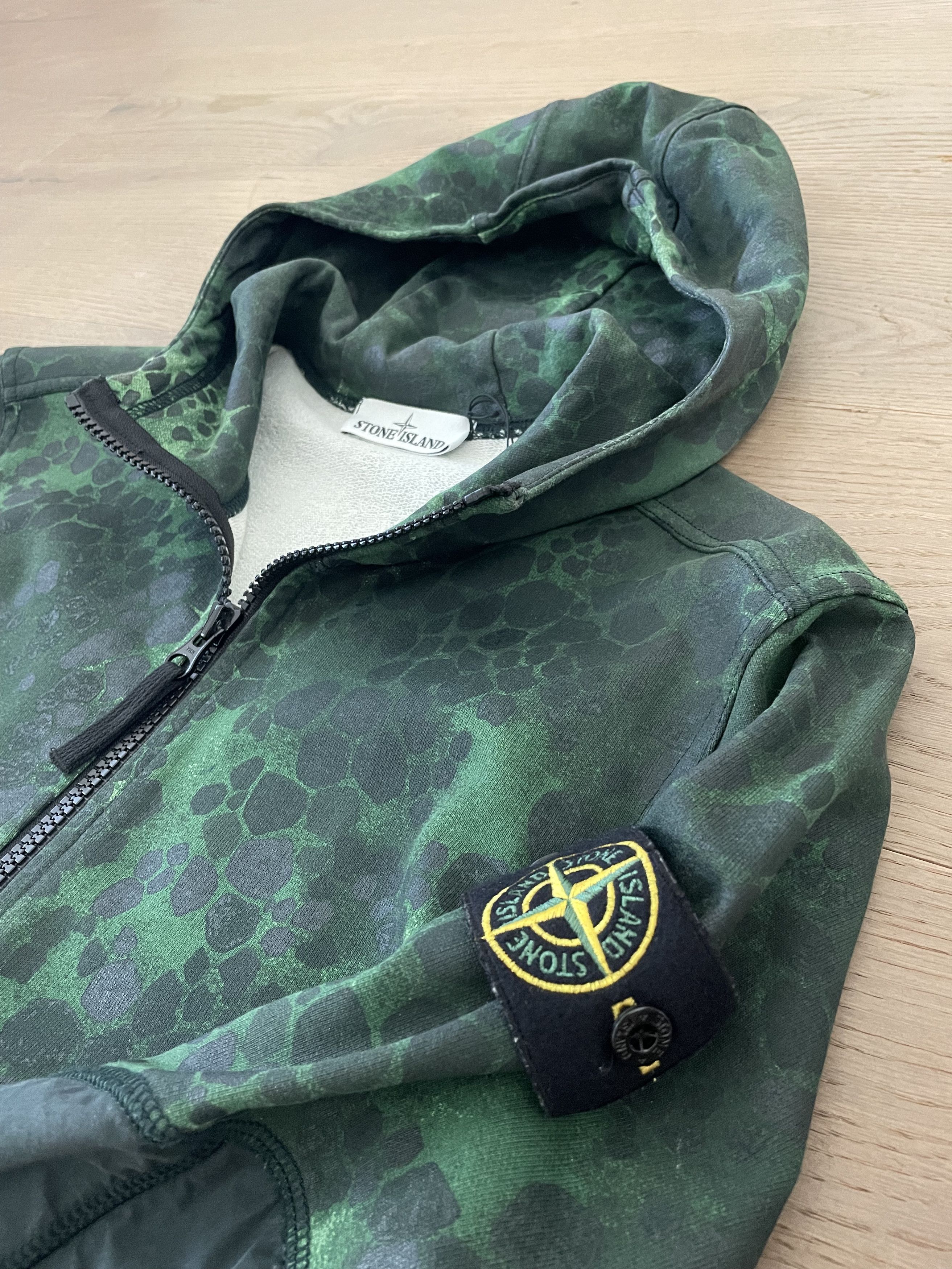 Stone Island Stone Island alligator camo hooded full zip 