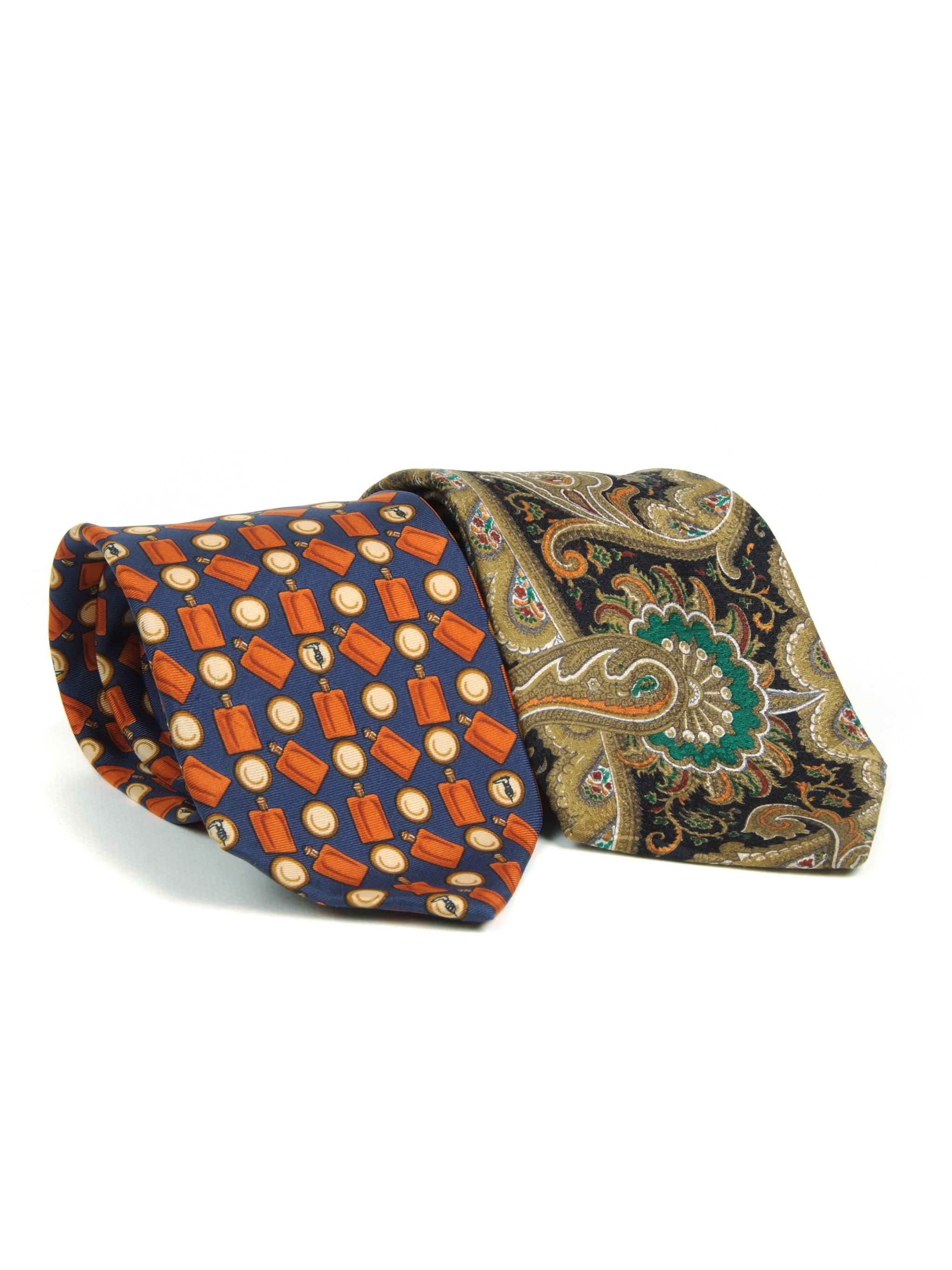 Trussardi × Vintage Lot of 2 Trussardi Vintage Silk Necktie Size ONE SIZE - 1 Thumbnail