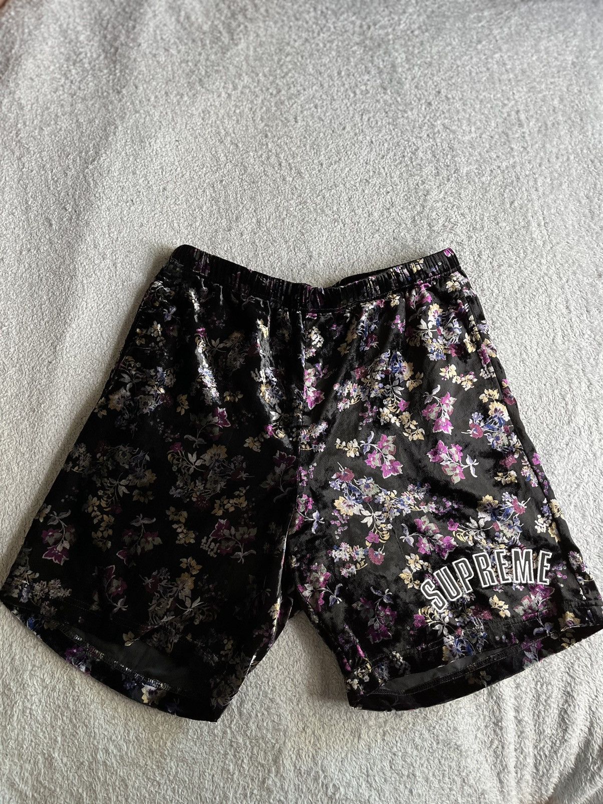 supreme floral velour short - OFF-61% >Free Delivery