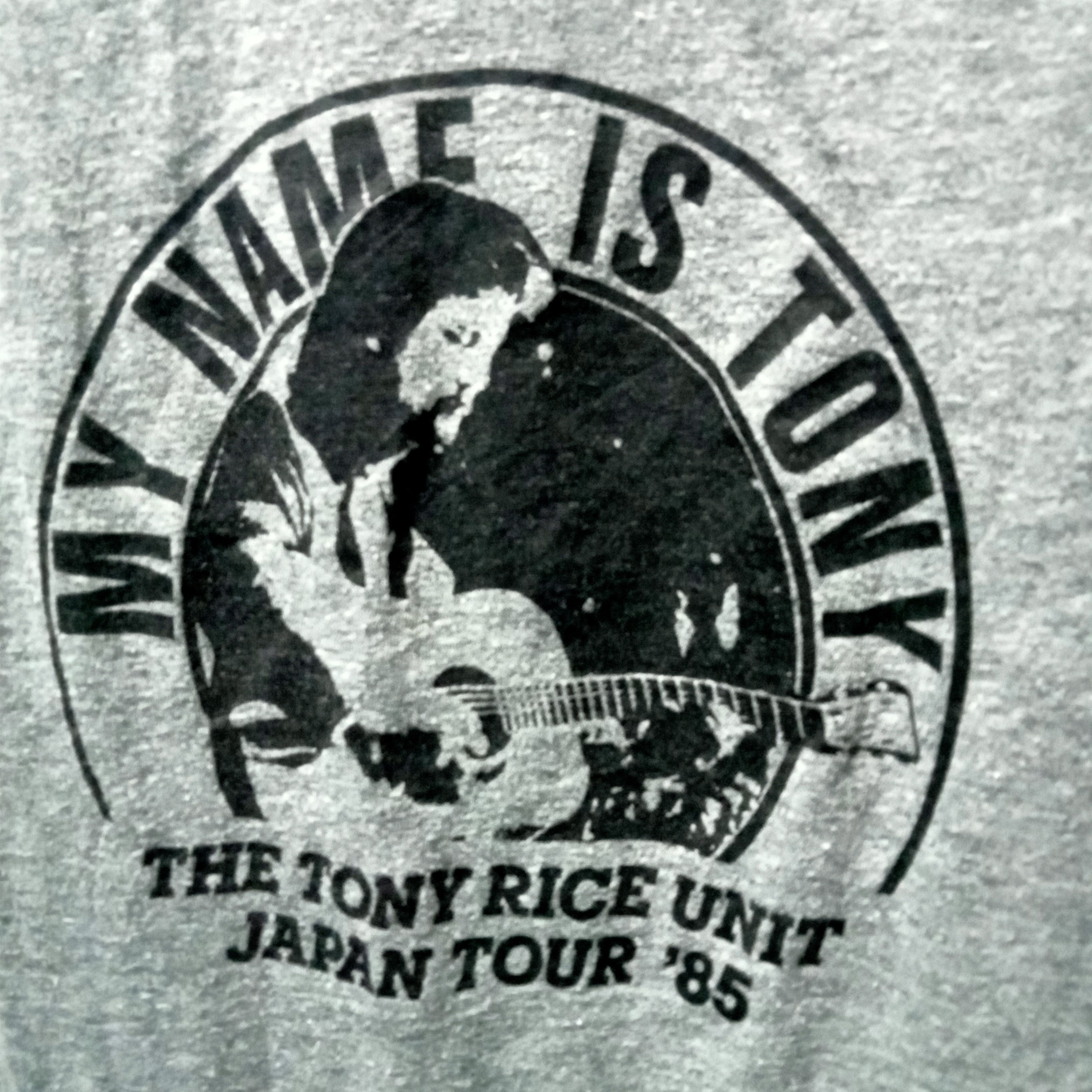 The Tony Rice Unit Japan Tour '85 T-shirt with Signature