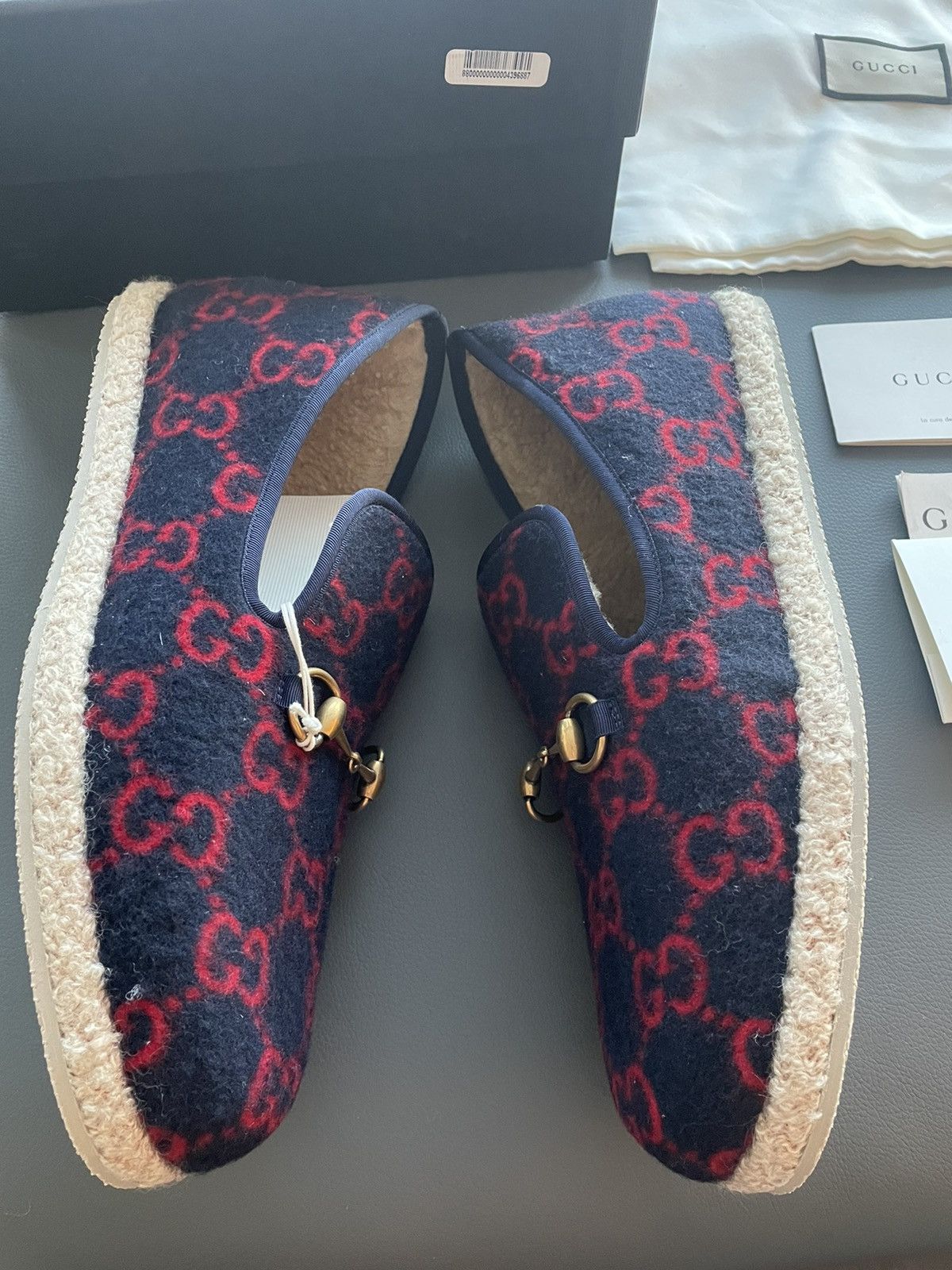 Gucci Rare Brand New Runway GG Logo Shearling Leather Loafer Shoes Size US 9.5 / EU 42-43 - 14 Thumbnail