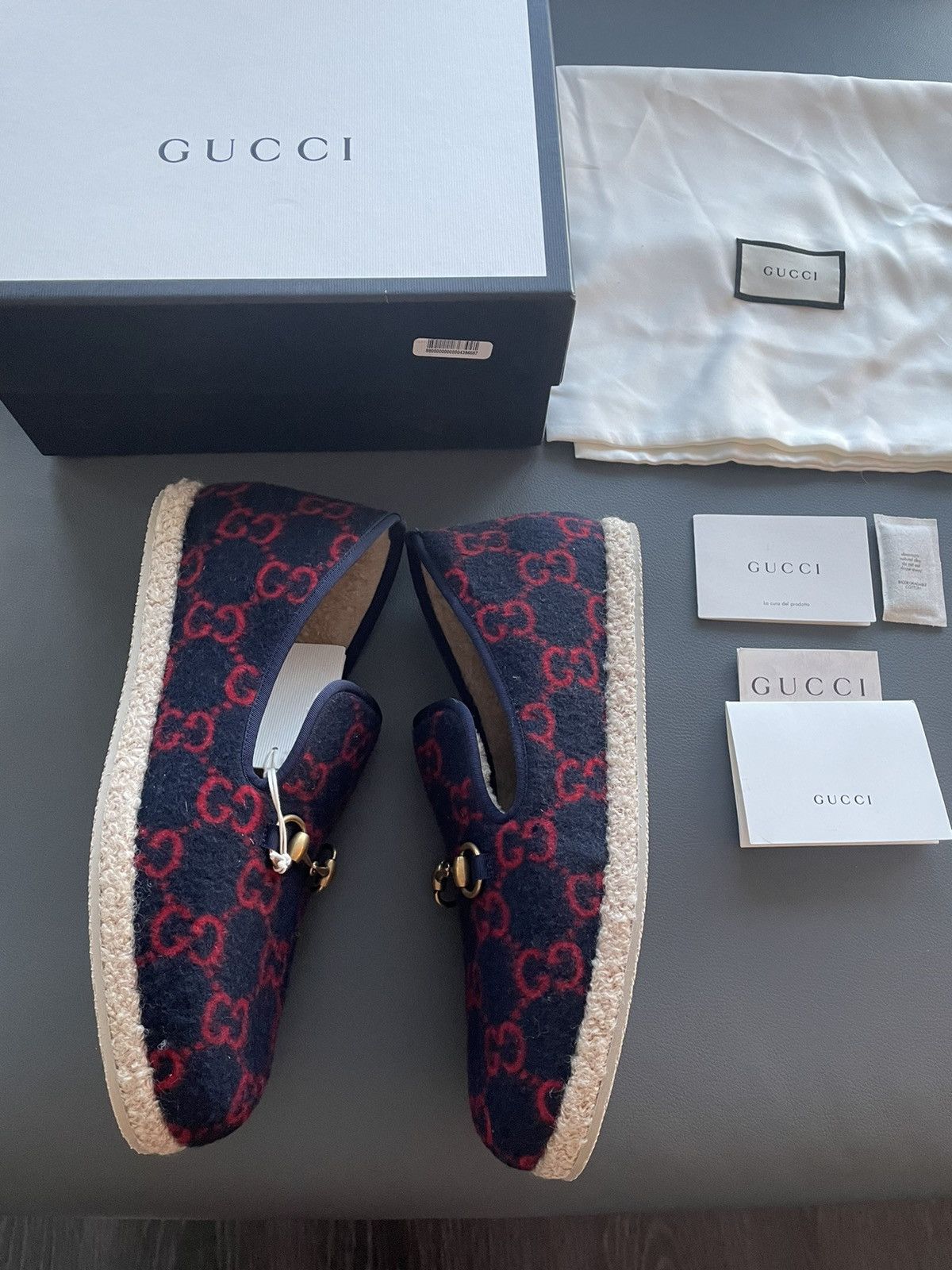 Gucci Rare Brand New Runway GG Logo Shearling Leather Loafer Shoes Size US 9.5 / EU 42-43 - 13 Thumbnail