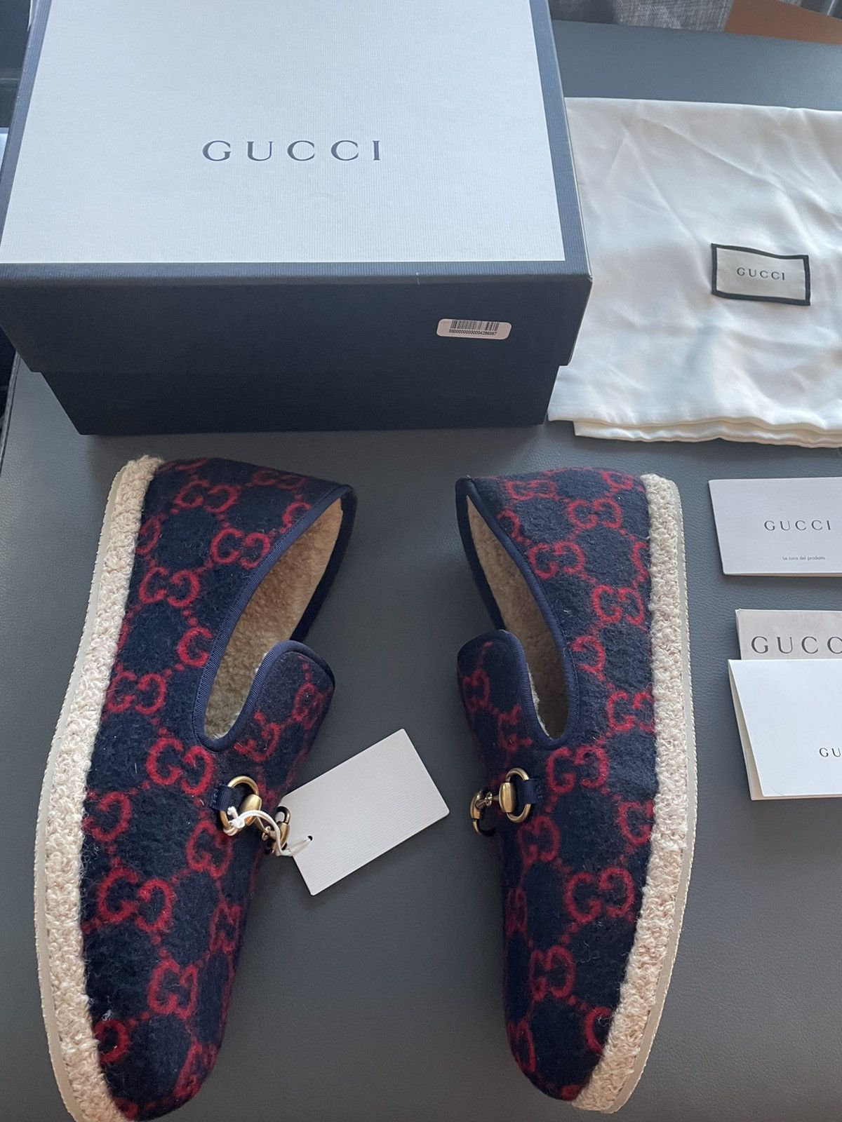 Gucci Rare Brand New Runway GG Logo Shearling Leather Loafer Shoes Size US 9.5 / EU 42-43 - 16 Thumbnail