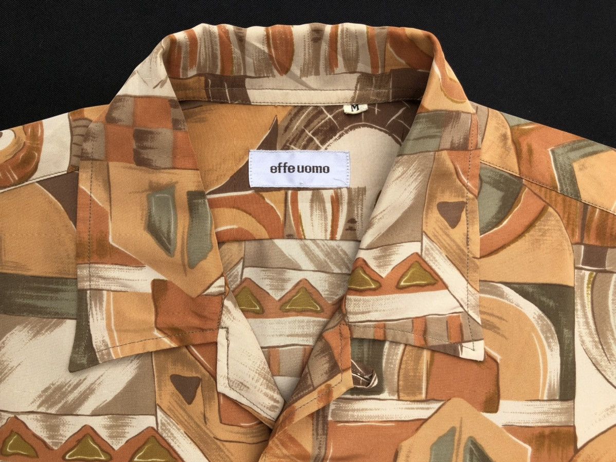 Vintage Vintage 90s EFFE Uomo Abstract Psychedelic Hawaiian Shirt Size US M / EU 48-50 / 2 - 3 Thumbnail