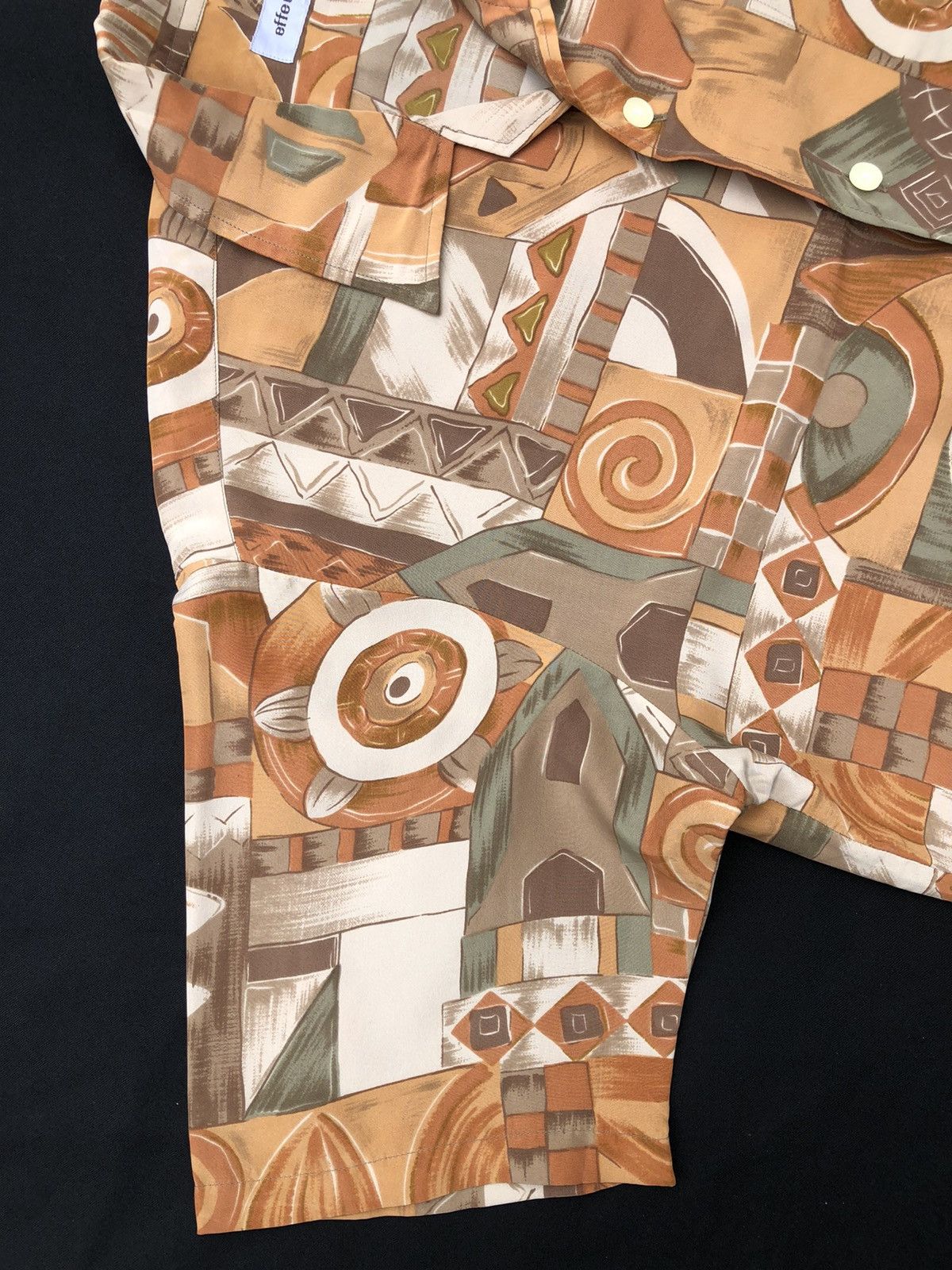 Vintage Vintage 90s EFFE Uomo Abstract Psychedelic Hawaiian Shirt Size US M / EU 48-50 / 2 - 2 Thumbnail