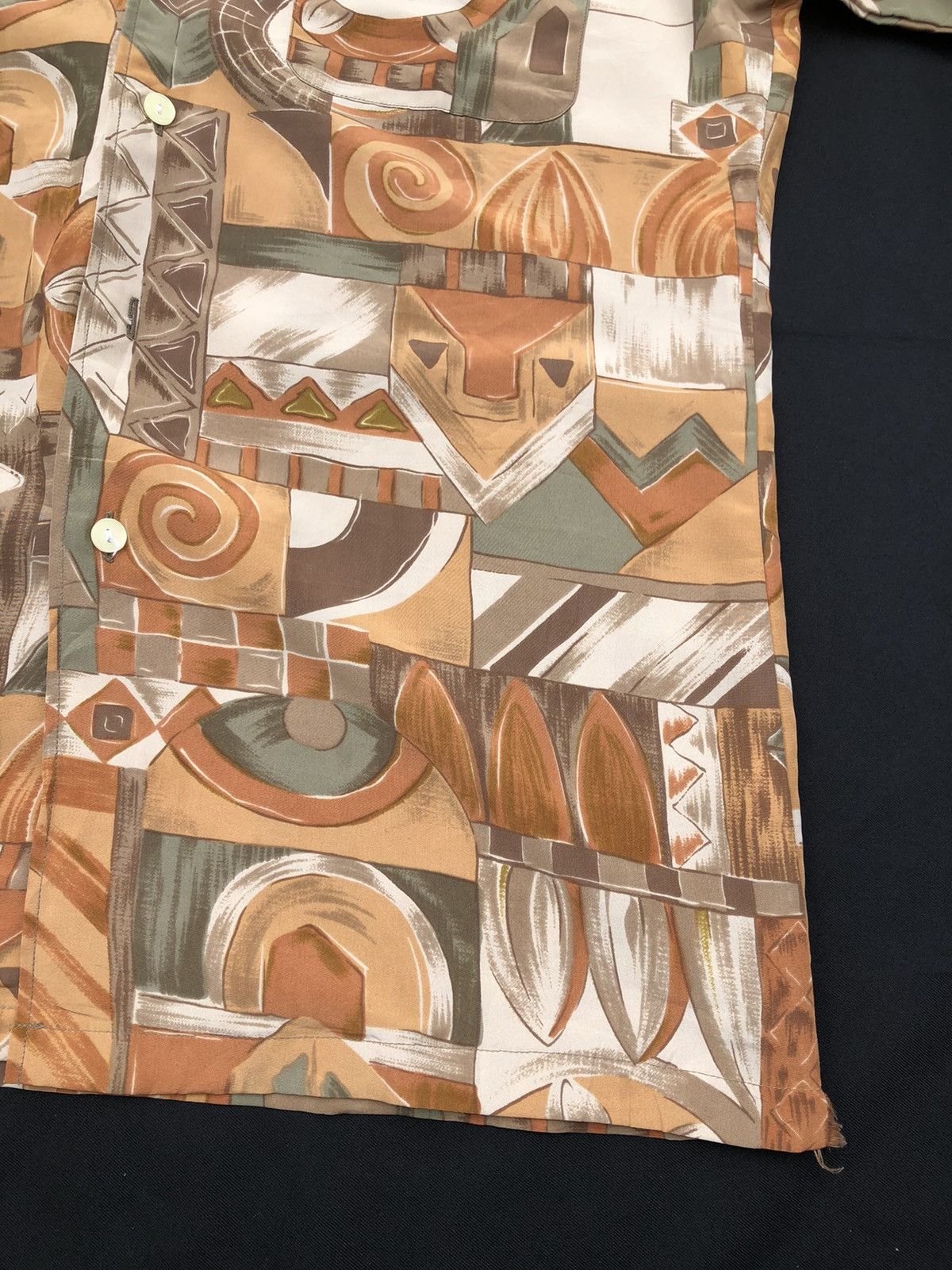 Vintage Vintage 90s EFFE Uomo Abstract Psychedelic Hawaiian Shirt Size US M / EU 48-50 / 2 - 9 Thumbnail