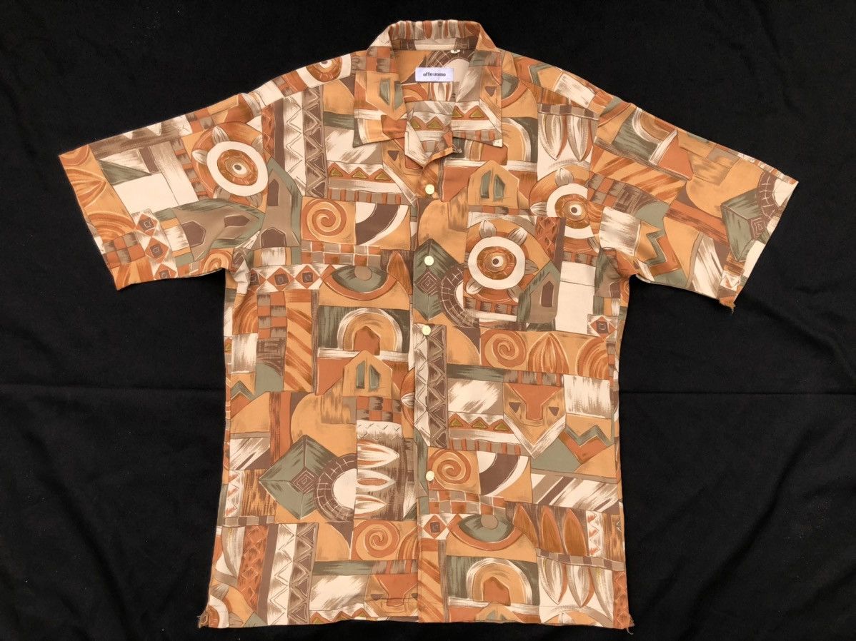 Vintage Vintage 90s EFFE Uomo Abstract Psychedelic Hawaiian Shirt Size US M / EU 48-50 / 2 - 1 Thumbnail