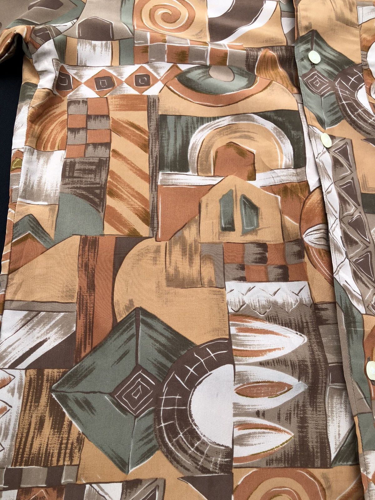 Vintage Vintage 90s EFFE Uomo Abstract Psychedelic Hawaiian Shirt Size US M / EU 48-50 / 2 - 11 Thumbnail
