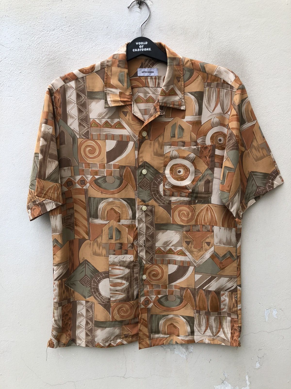 Vintage Vintage 90s EFFE Uomo Abstract Psychedelic Hawaiian Shirt Size US M / EU 48-50 / 2 - 20 Thumbnail