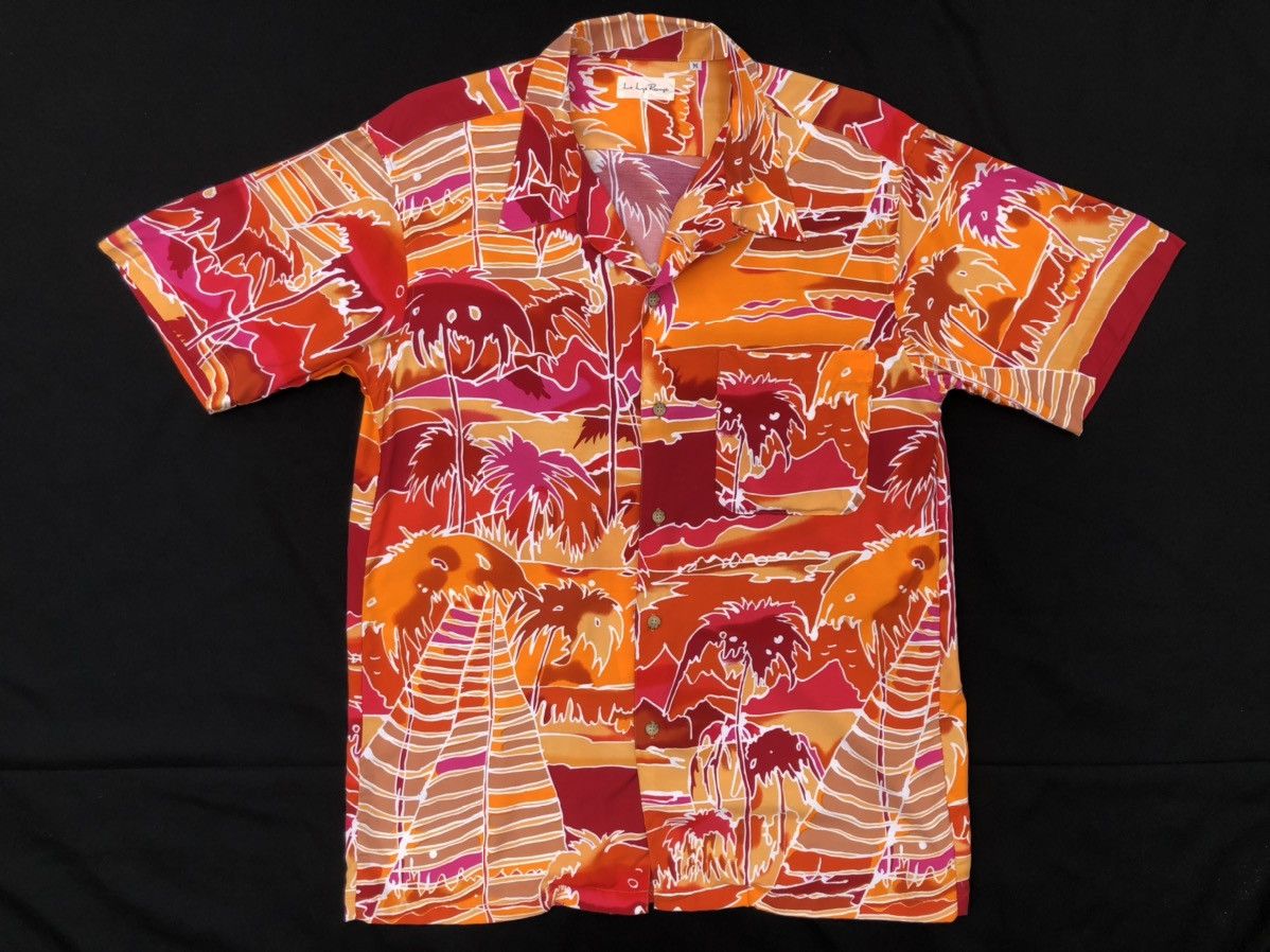 Vintage Vintage 90s Le Lys Rouge Rayon Psychedelic Hawaiian Shirt Size US M / EU 48-50 / 2 - 1 Thumbnail
