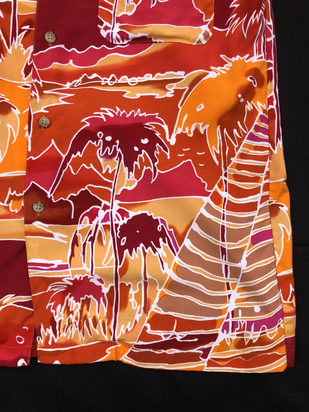 Vintage Vintage 90s Le Lys Rouge Rayon Psychedelic Hawaiian Shirt Size US M / EU 48-50 / 2 - 7 Thumbnail
