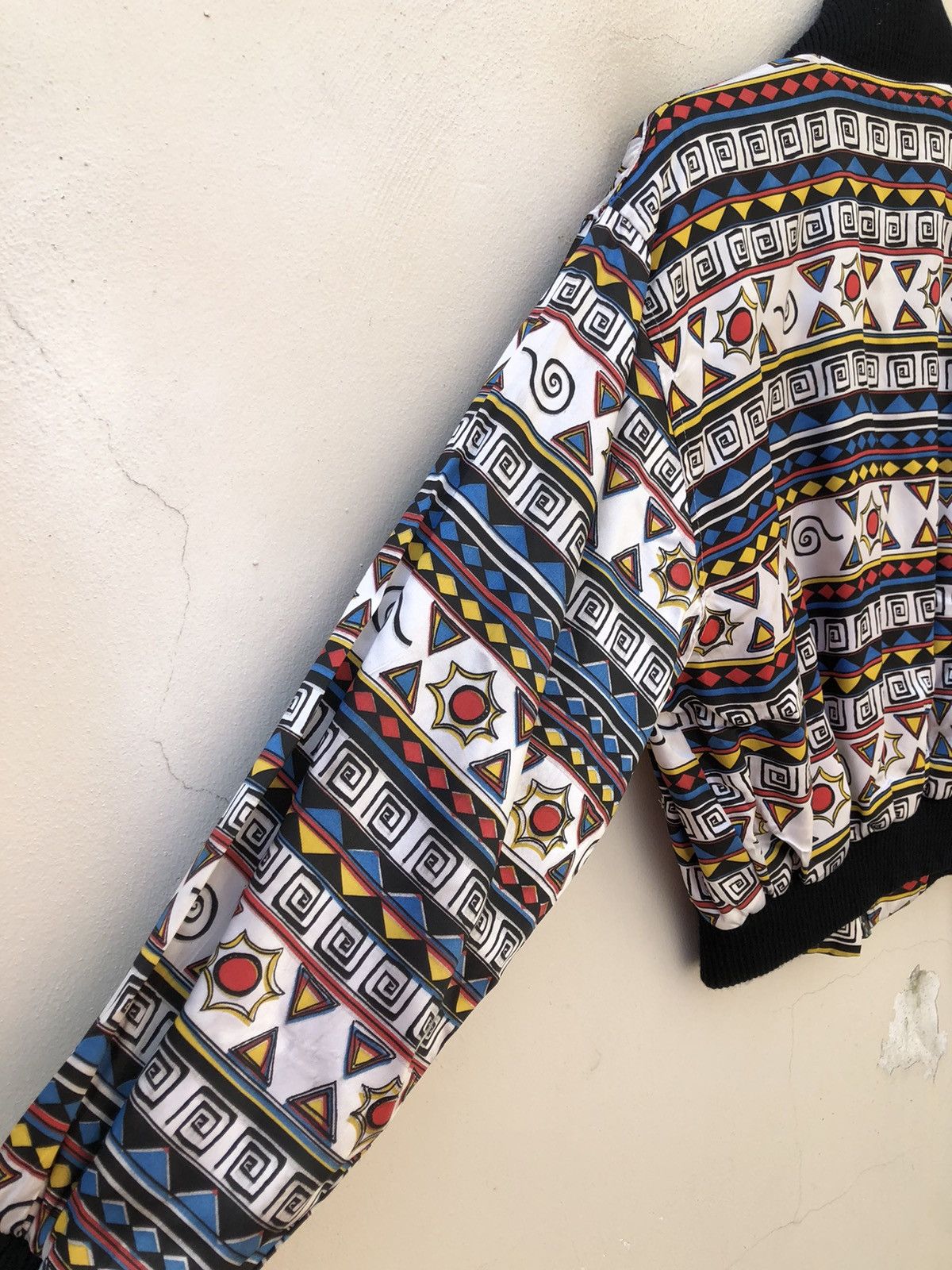 Vintage 90s CCC Suzie B. London Psychedelic Bomber Cropped Jacket Size US XL / EU 56 / 4 - 11 Thumbnail