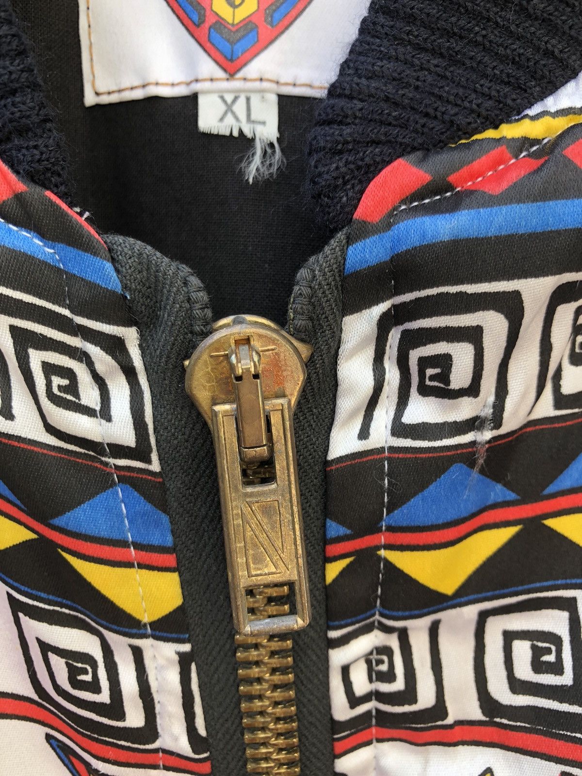 Vintage 90s CCC Suzie B. London Psychedelic Bomber Cropped Jacket Size US XL / EU 56 / 4 - 12 Thumbnail
