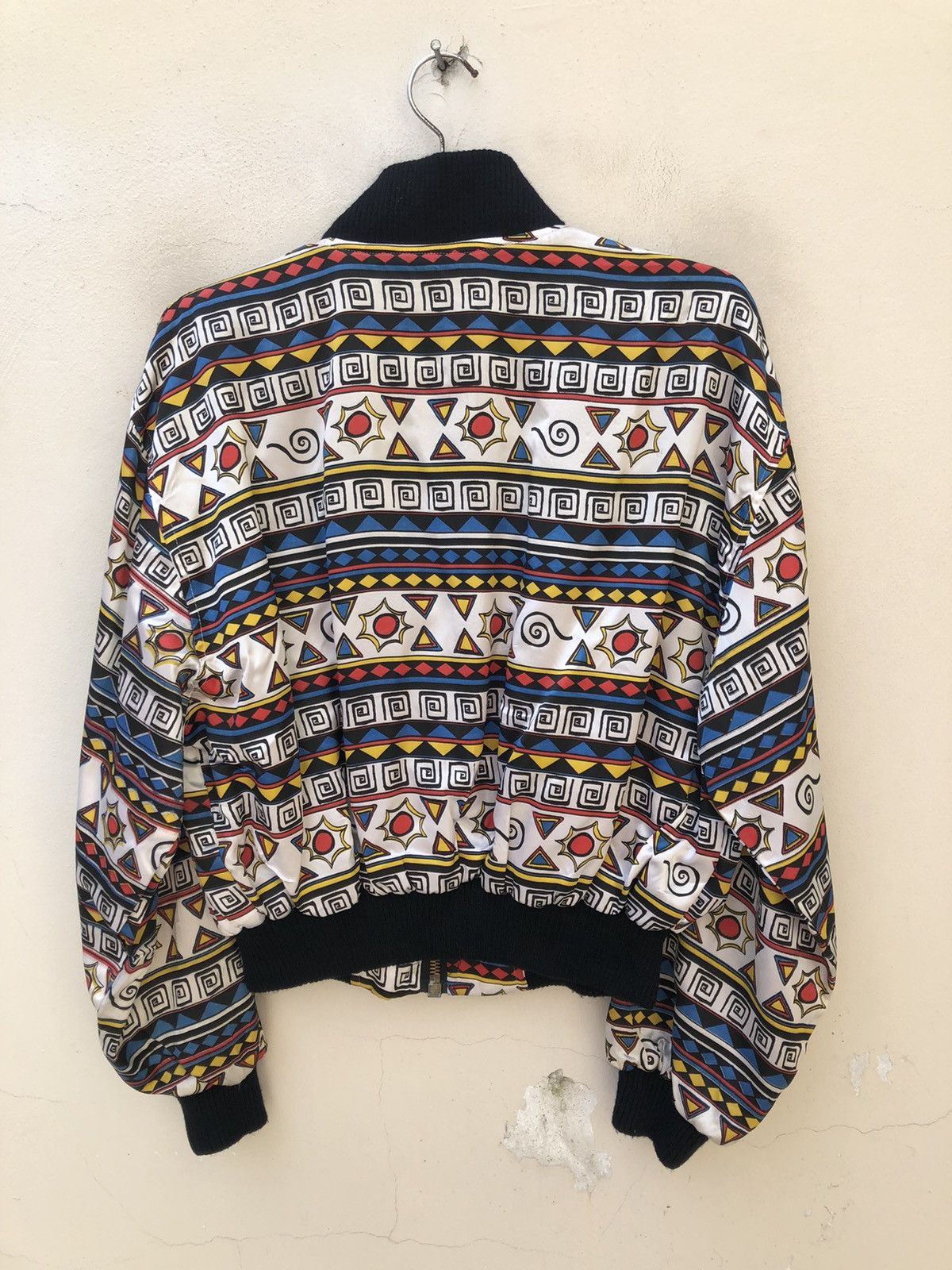 Vintage 90s CCC Suzie B. London Psychedelic Bomber Cropped Jacket Size US XL / EU 56 / 4 - 9 Thumbnail