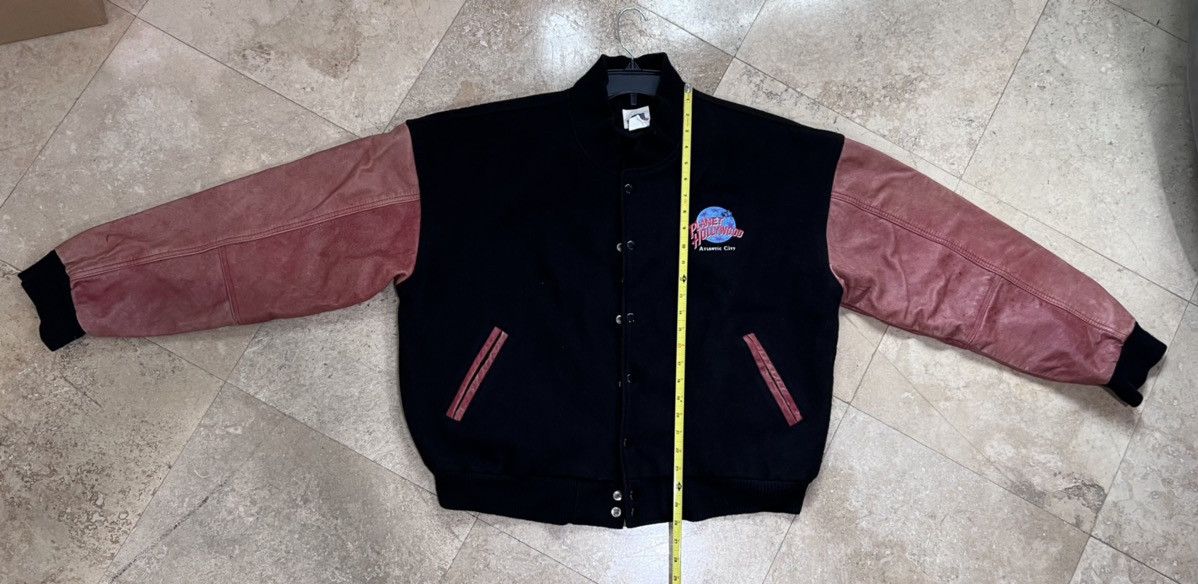 Planet Hollywood × Vintage Planet Hollywood Atlantic City Jacket - Leather Sleeves Size US XL / EU 56 / 4 - 6 Thumbnail