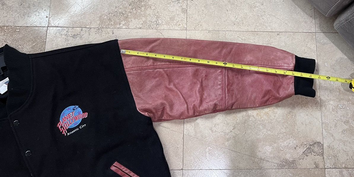Planet Hollywood × Vintage Planet Hollywood Atlantic City Jacket - Leather Sleeves Size US XL / EU 56 / 4 - 8 Thumbnail