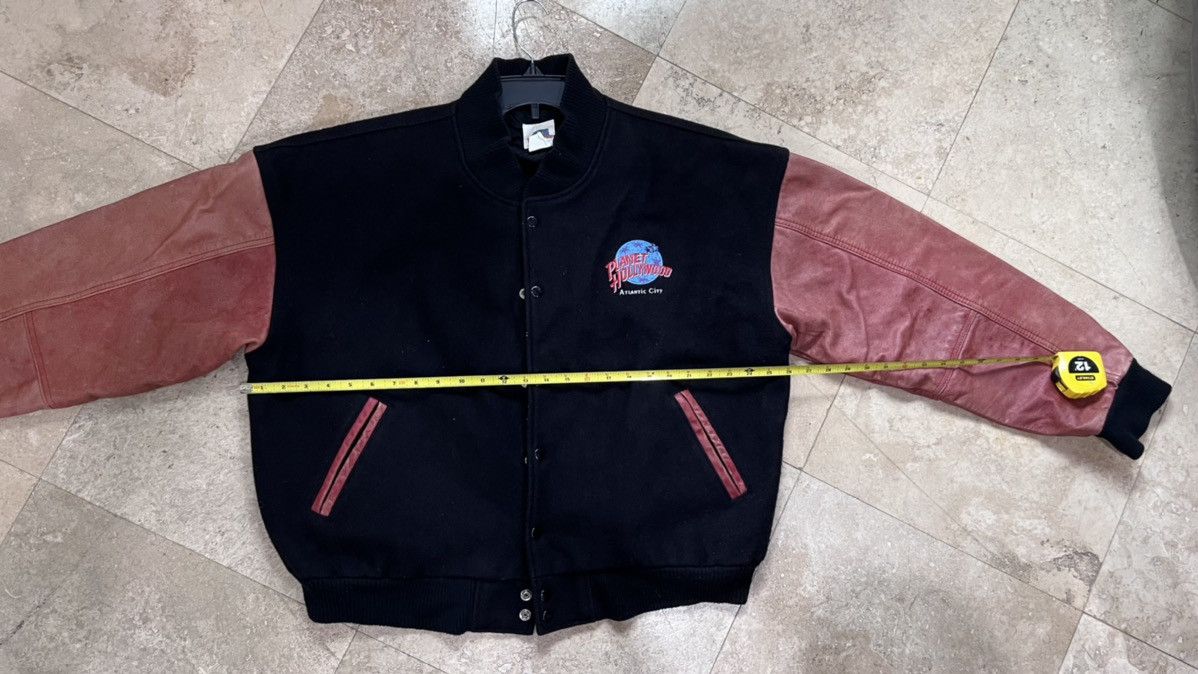 Planet Hollywood × Vintage Planet Hollywood Atlantic City Jacket - Leather Sleeves Size US XL / EU 56 / 4 - 7 Thumbnail