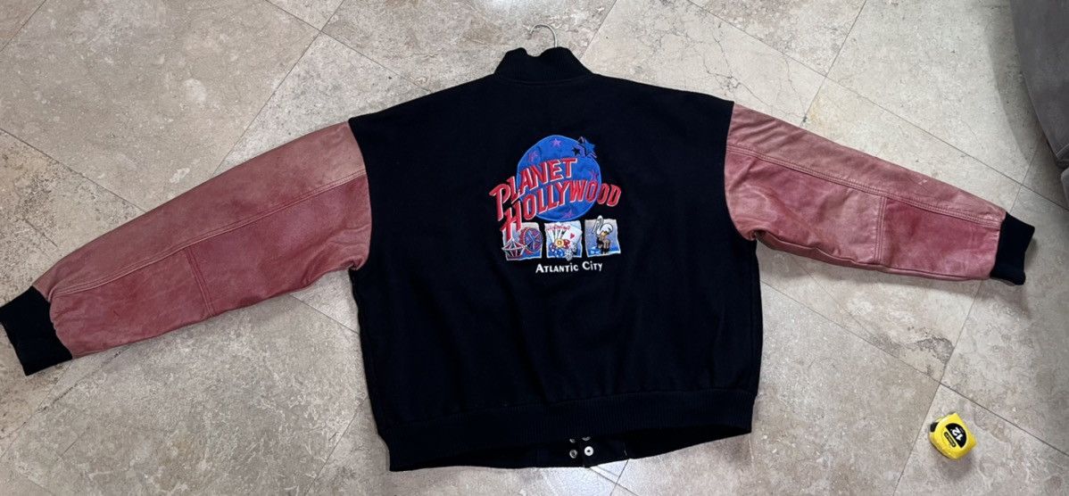 Planet Hollywood × Vintage Planet Hollywood Atlantic City Jacket - Leather Sleeves Size US XL / EU 56 / 4 - 9 Thumbnail