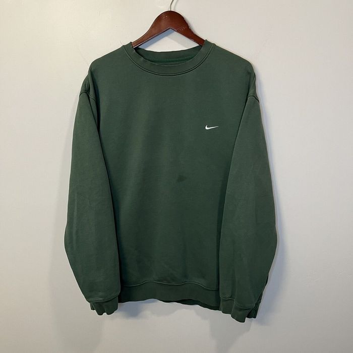 Nike Vintage Nike Green Crewneck Sweatshirt Embroidered Swoosh | Grailed