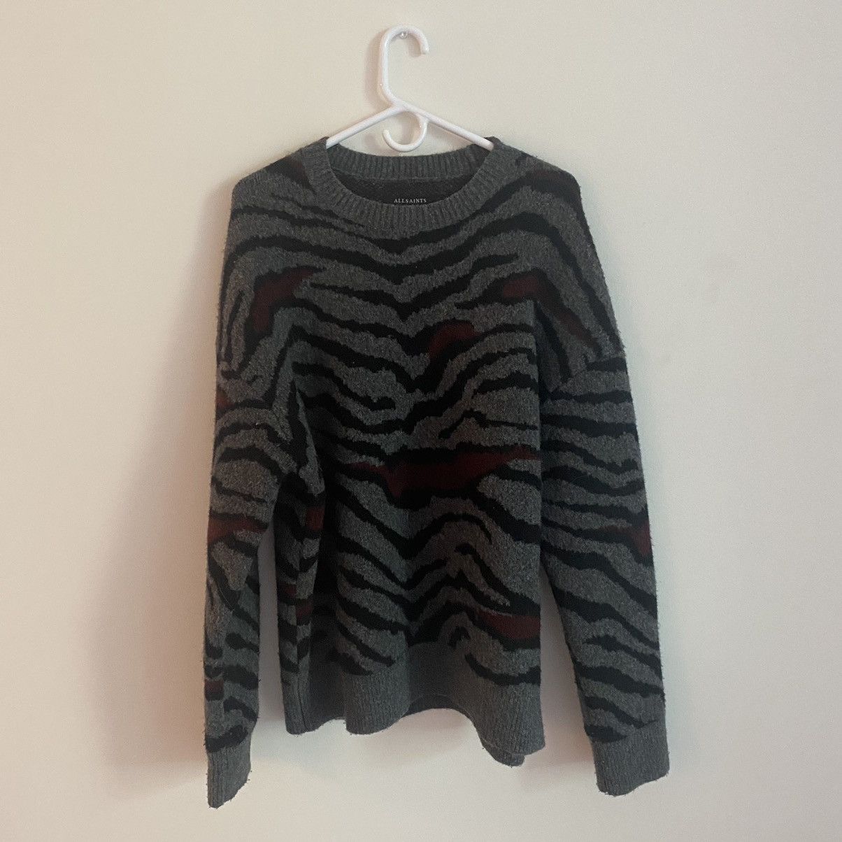 Allsaints FLUFFY ALLSAINTS OVERSIZED TIGER-PRINT SWEATER Size US M / EU 48-50 / 2 - 2 Thumbnail
