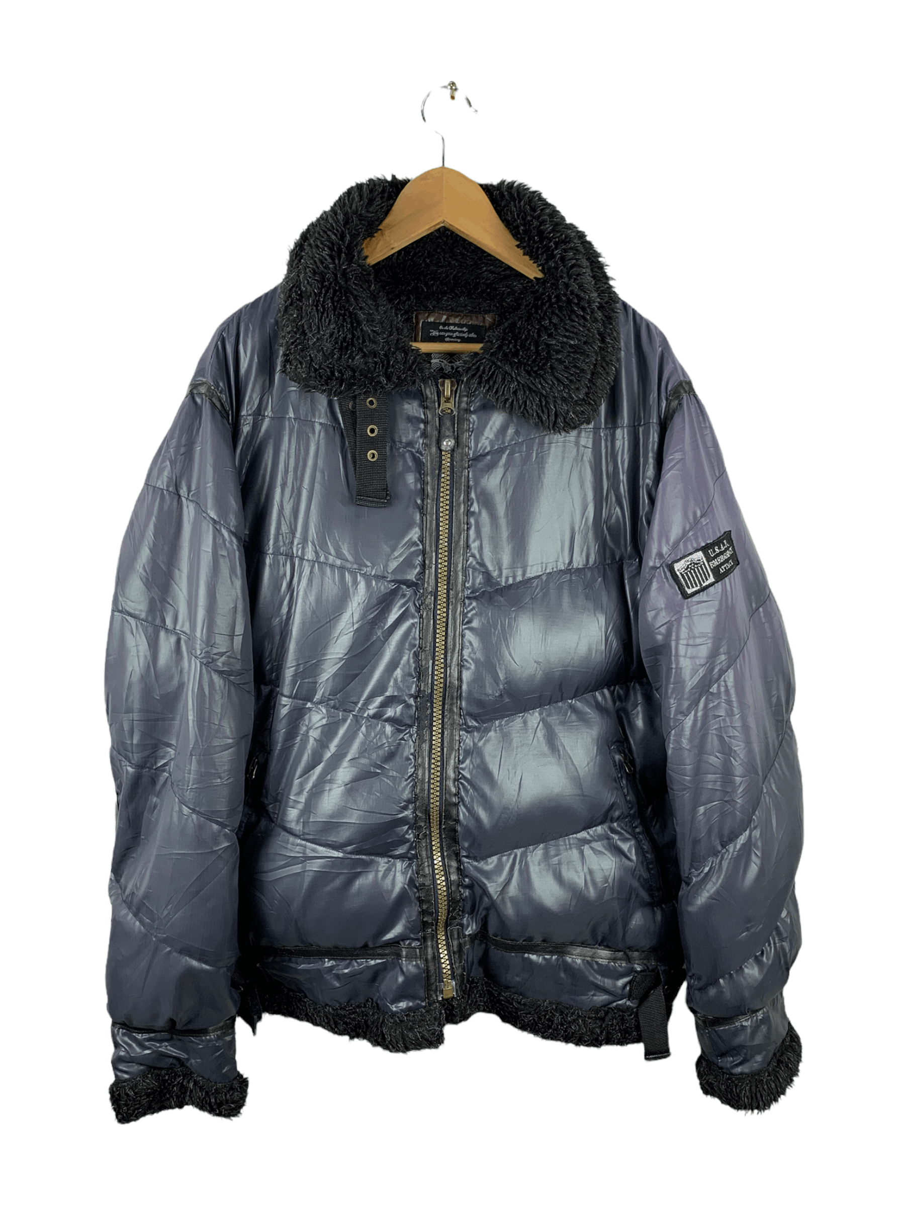 Vintage 🔥US Air Force Emergency Attack Down Puffer Jacket Sherpa Size US L / EU 52-54 / 3 - 2 Thumbnail