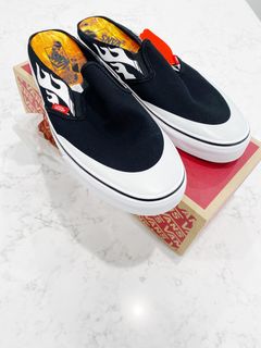 Vans Slip-on Black Flames Asap Rocky Men's Casual Fashion Skate Shoes  Sneakers