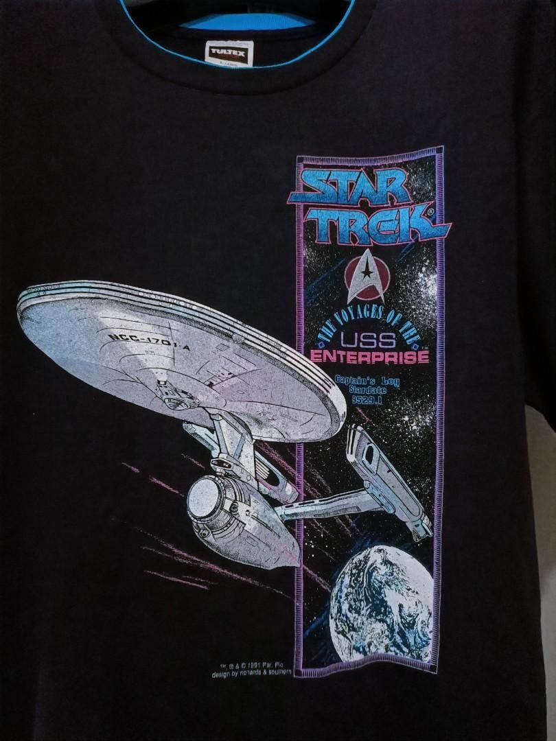 Tultex Vintage 90s Star Trek Sci-Fi Movie Tee USS Enterprise 1991 Size US XL / EU 56 / 4 - 2 Thumbnail