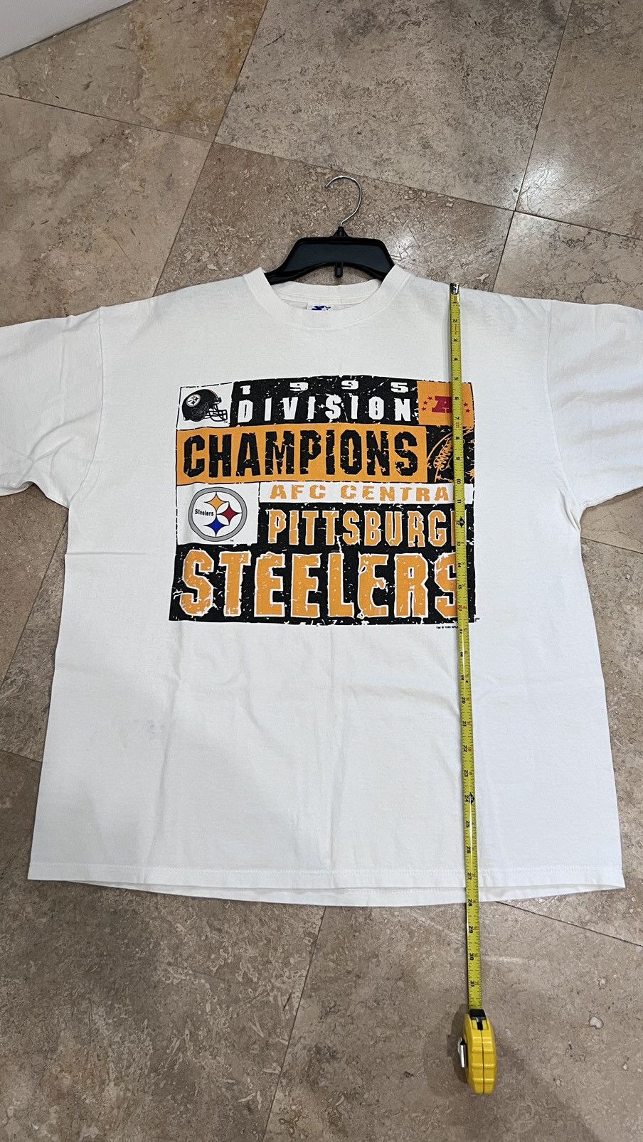 NFL 1995 Division Champion Pittsburgh Steelers Size XL Size US XL / EU 56 / 4 - 10 Thumbnail