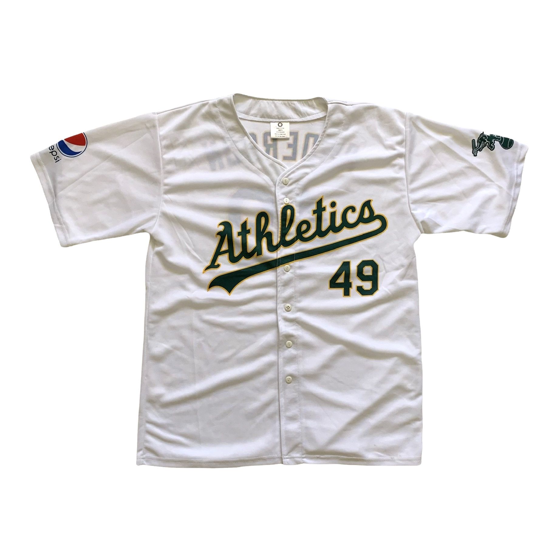 2009 Oakland Athletics #49 Brett Anderson MLB Jersey Large
