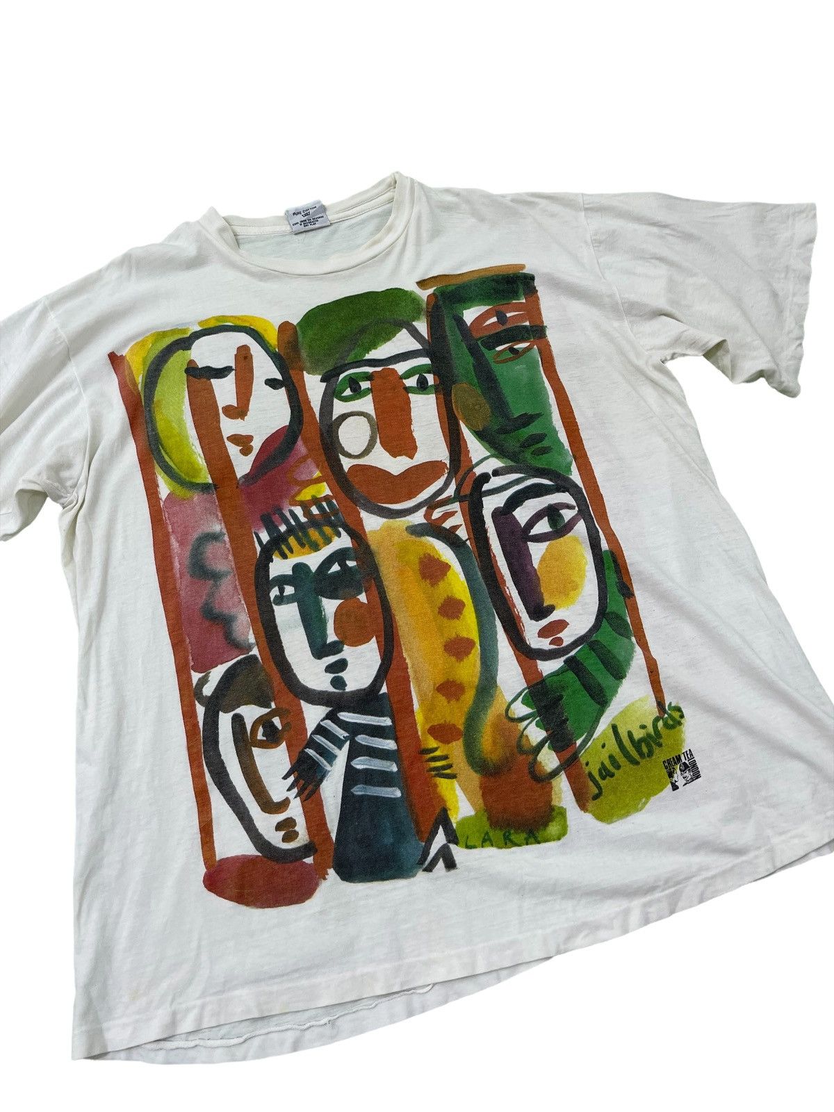 Art Comes First Vtg 80s Cream Tea London Pop Art Double Side Printed 3🟩6 Size US XL / EU 56 / 4 - 1 Thumbnail