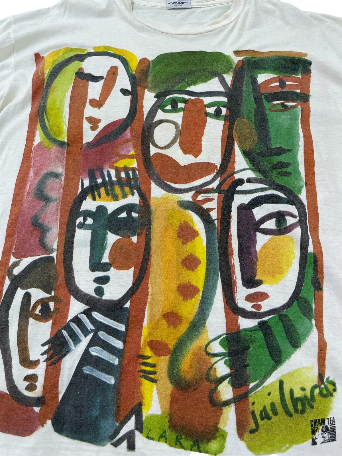Art Comes First Vtg 80s Cream Tea London Pop Art Double Side Printed 3🟩6 Size US XL / EU 56 / 4 - 3 Thumbnail