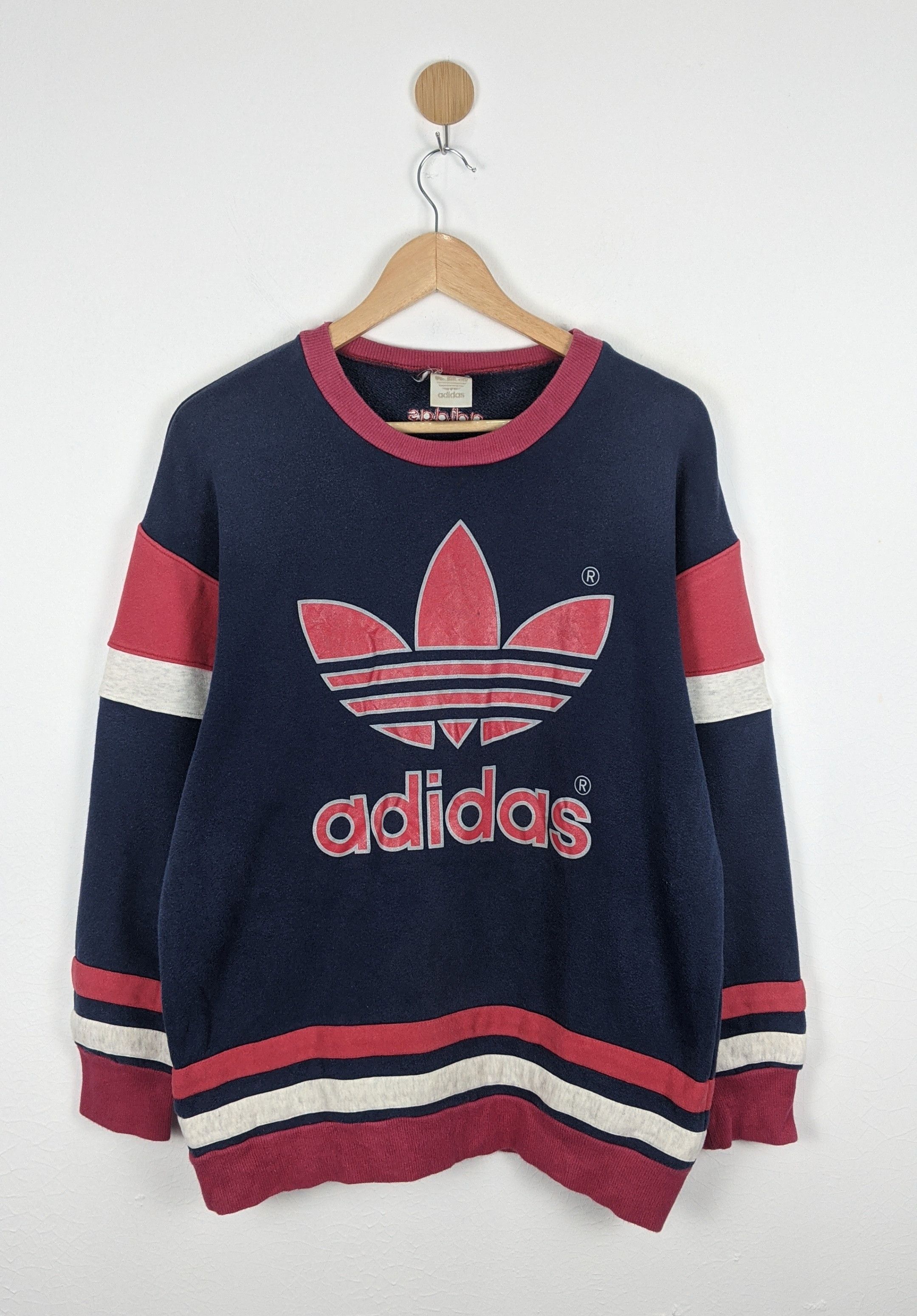 Adidas Vintage Adidas Sweatshirt 90s Trefoil Size US L / EU 52-54 / 3 - 1 Thumbnail