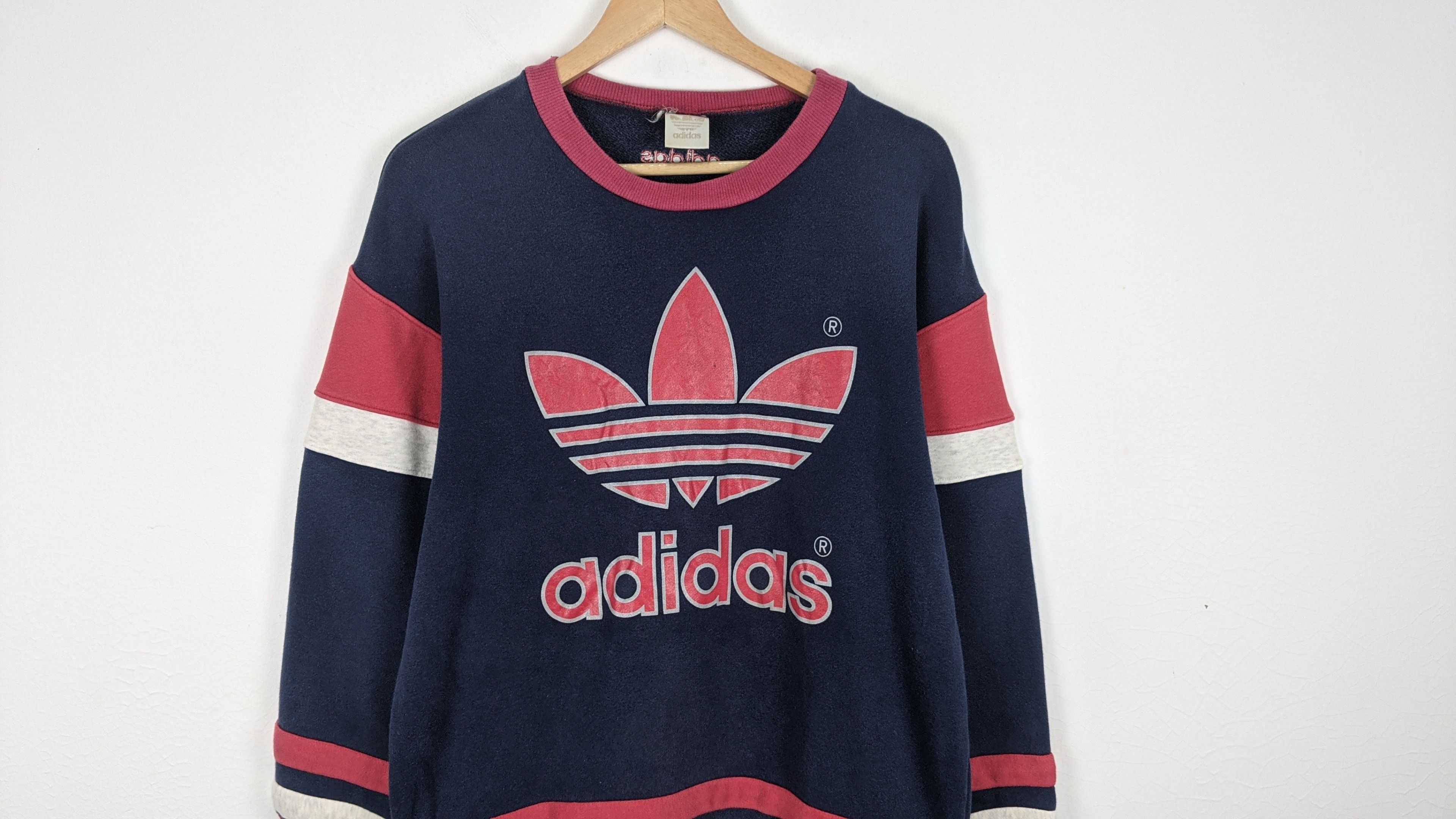 Adidas Vintage Adidas Sweatshirt 90s Trefoil Size US L / EU 52-54 / 3 - 2 Thumbnail