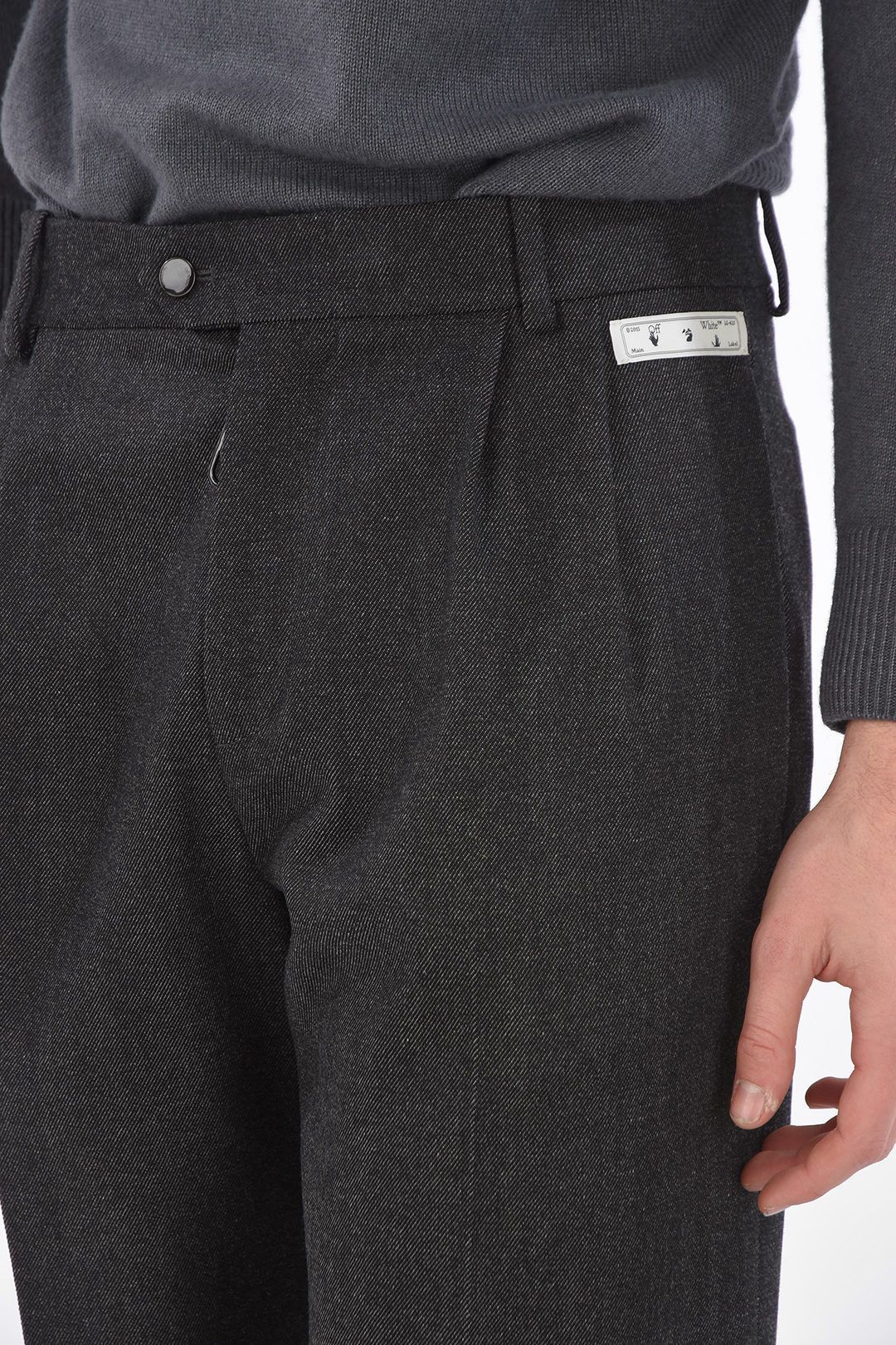Off-White WOOL DOUBLE PLEAT TROUSERS Size US 32 / EU 48 - 3 Thumbnail