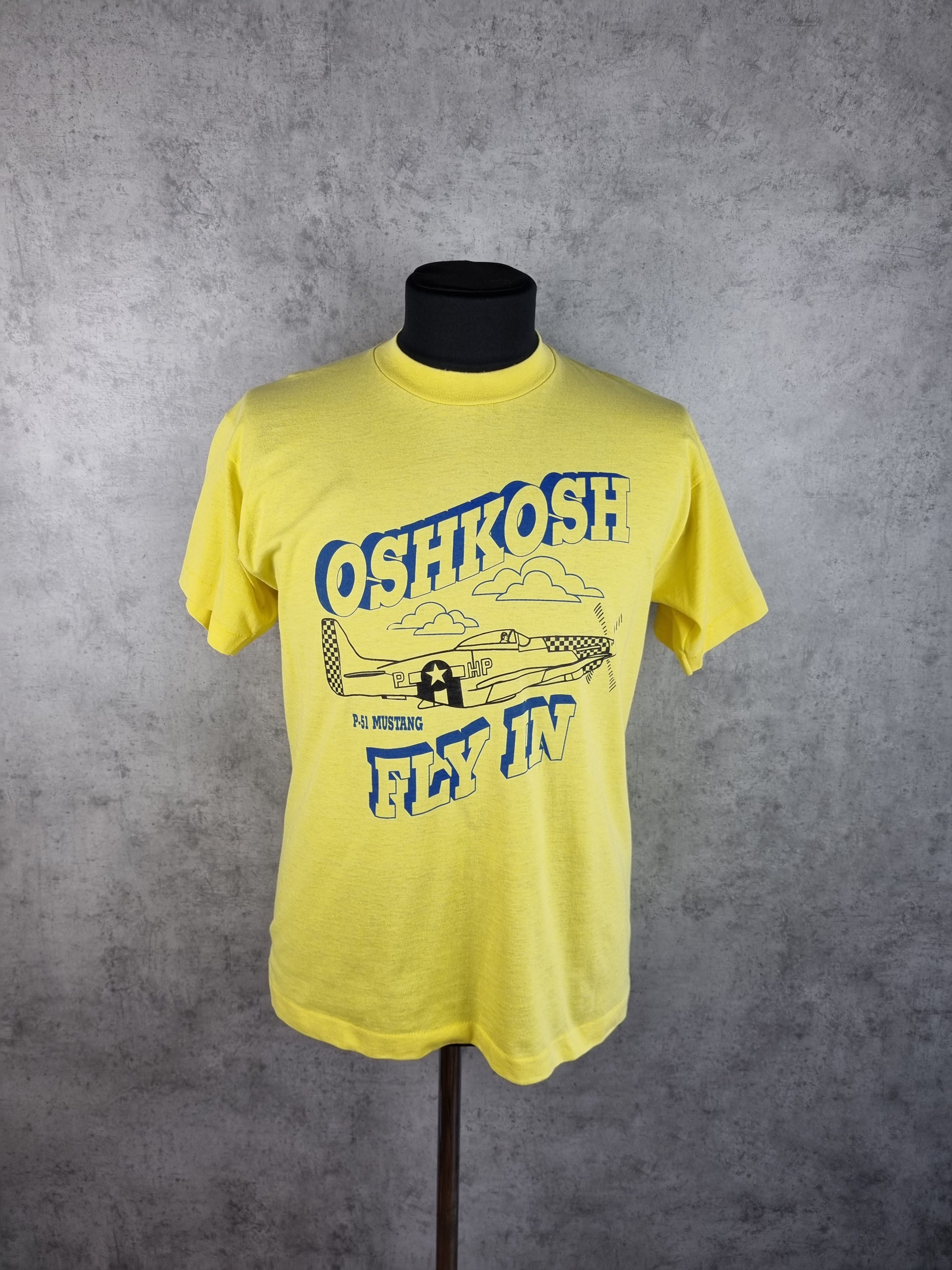 Oshkosh Rare OSHKOSH single stitch Fly In Plane 80s 50/50 Tee shirt Size US M / EU 48-50 / 2 - 4 Thumbnail