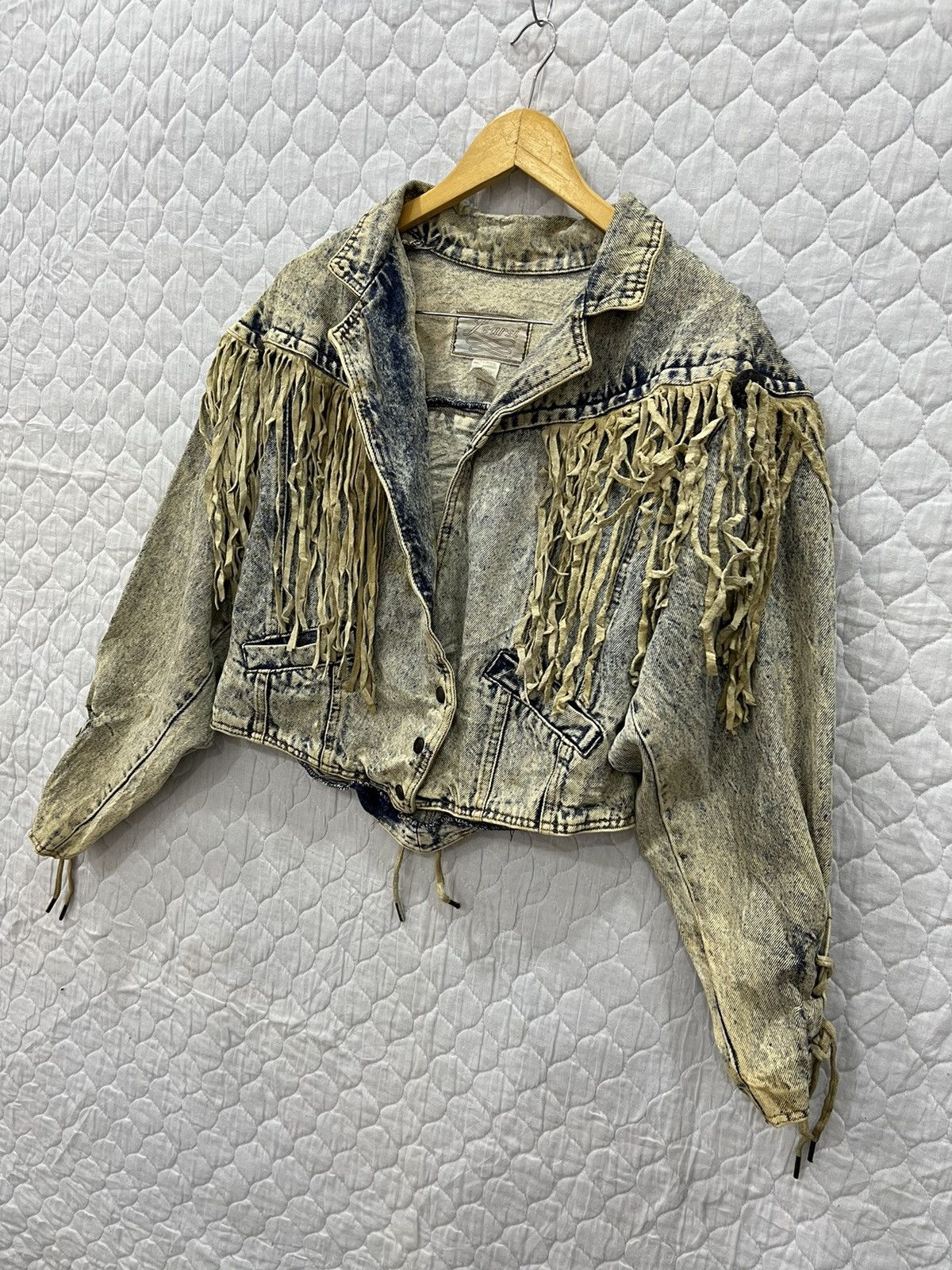Vintage I. VINTAGE LEARSI ACID WASH DENIM JACKET Size US S / EU 44-46 / 1 - 2 Thumbnail