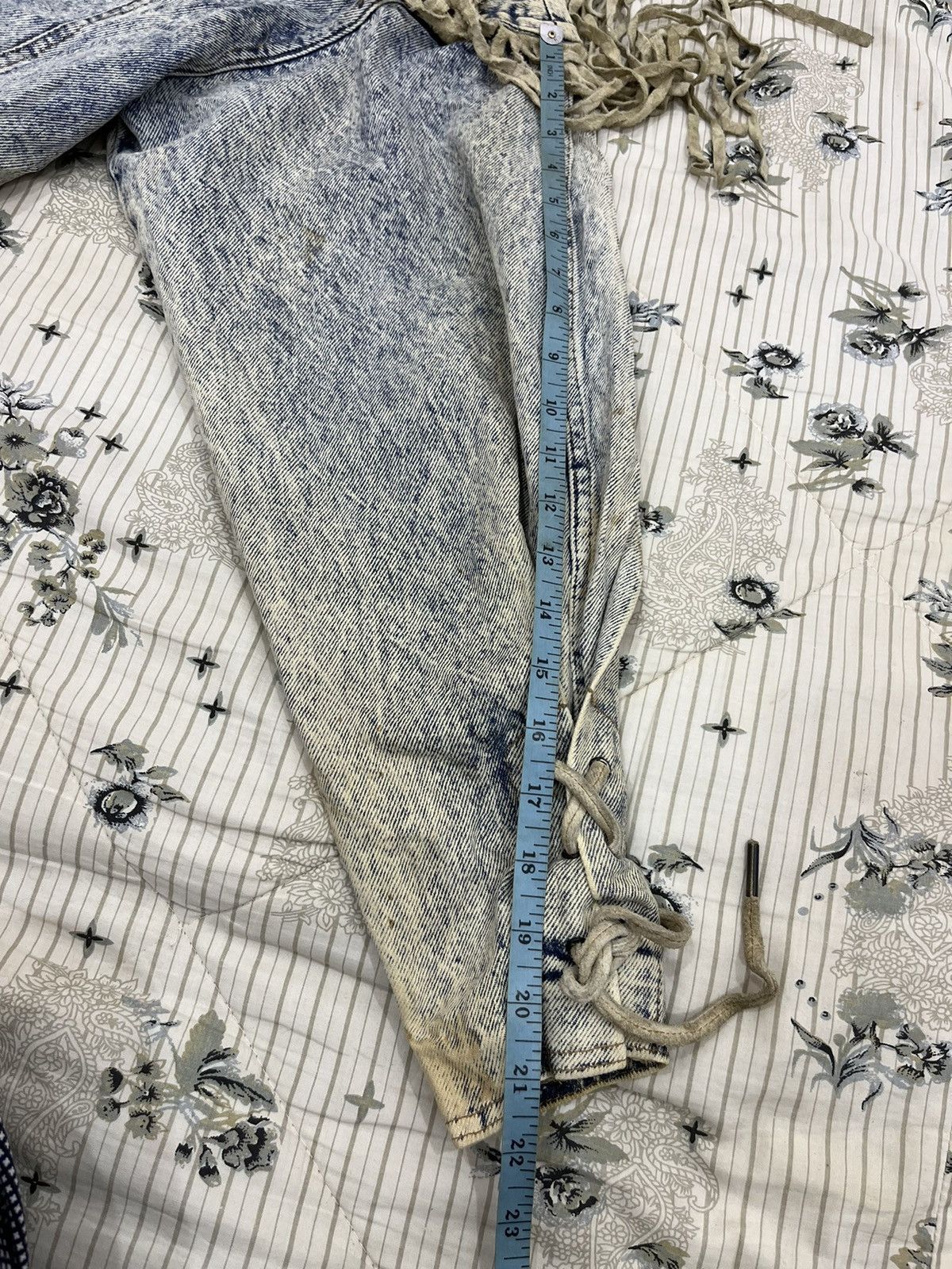 Vintage I. VINTAGE LEARSI ACID WASH DENIM JACKET Size US S / EU 44-46 / 1 - 18 Thumbnail