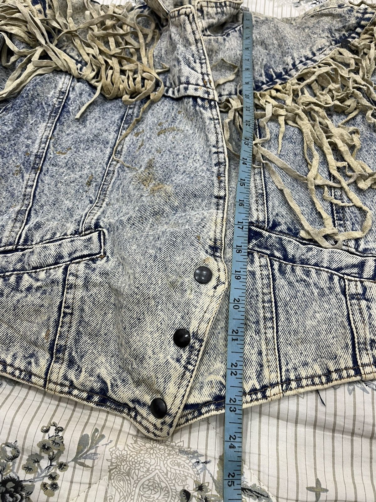Vintage I. VINTAGE LEARSI ACID WASH DENIM JACKET Size US S / EU 44-46 / 1 - 16 Thumbnail