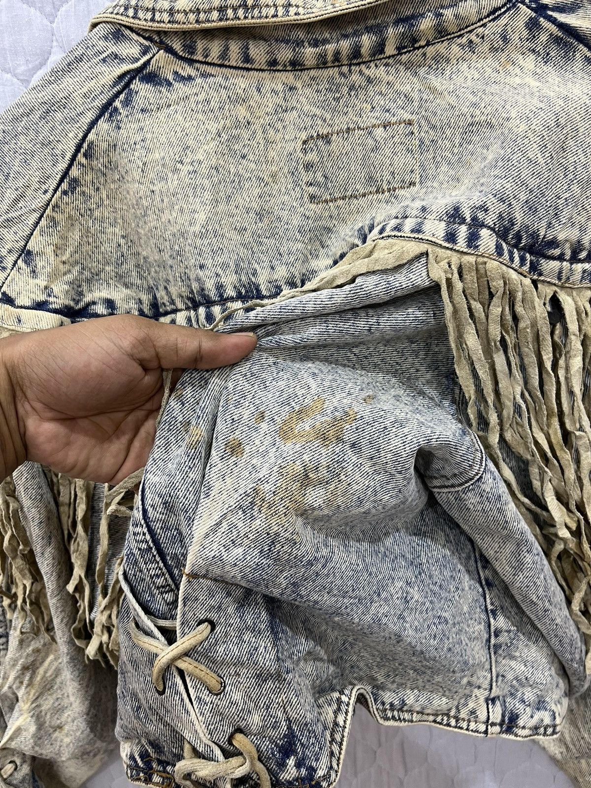 Vintage I. VINTAGE LEARSI ACID WASH DENIM JACKET Size US S / EU 44-46 / 1 - 12 Thumbnail