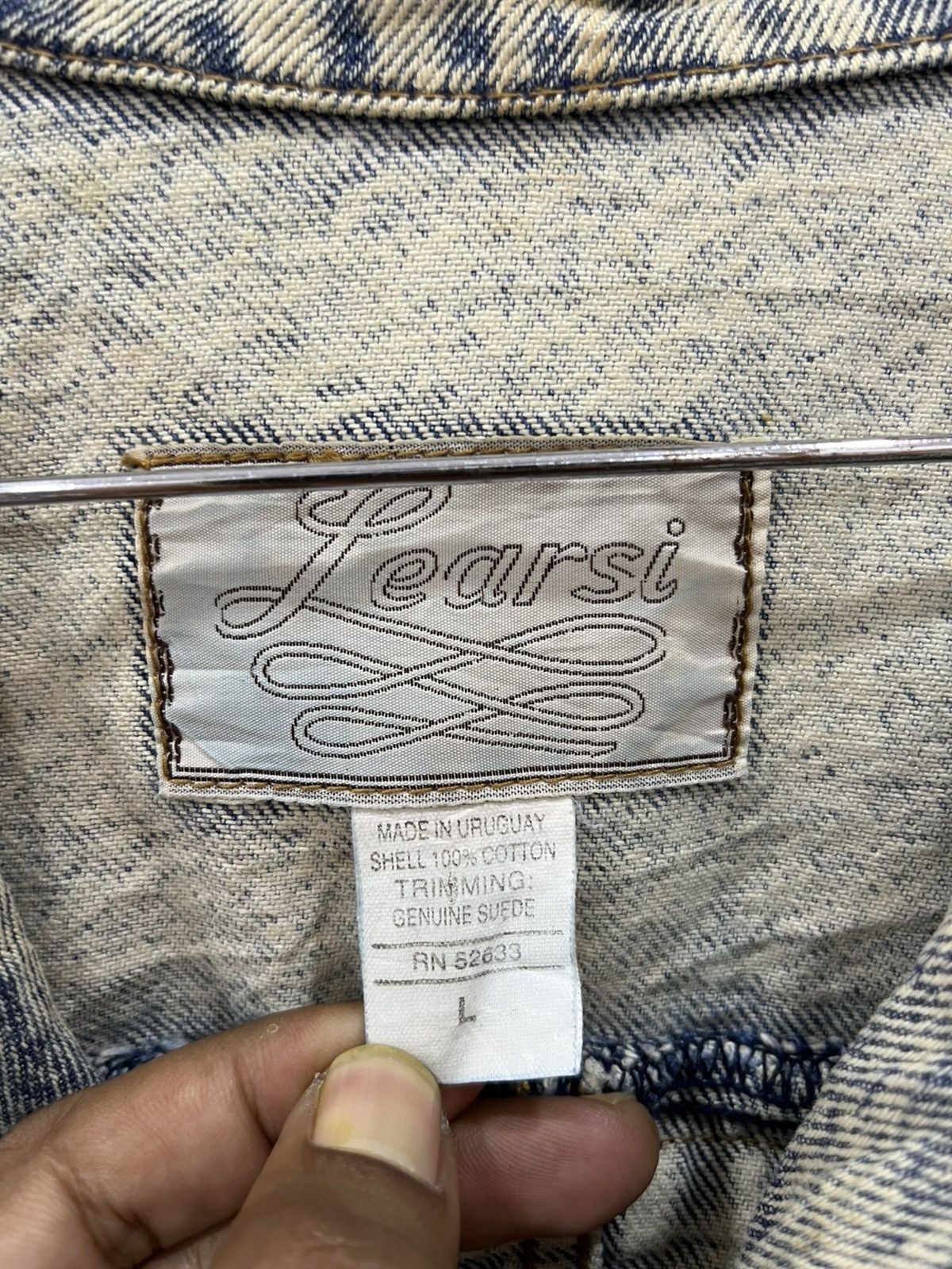 Vintage I. VINTAGE LEARSI ACID WASH DENIM JACKET Size US S / EU 44-46 / 1 - 6 Thumbnail