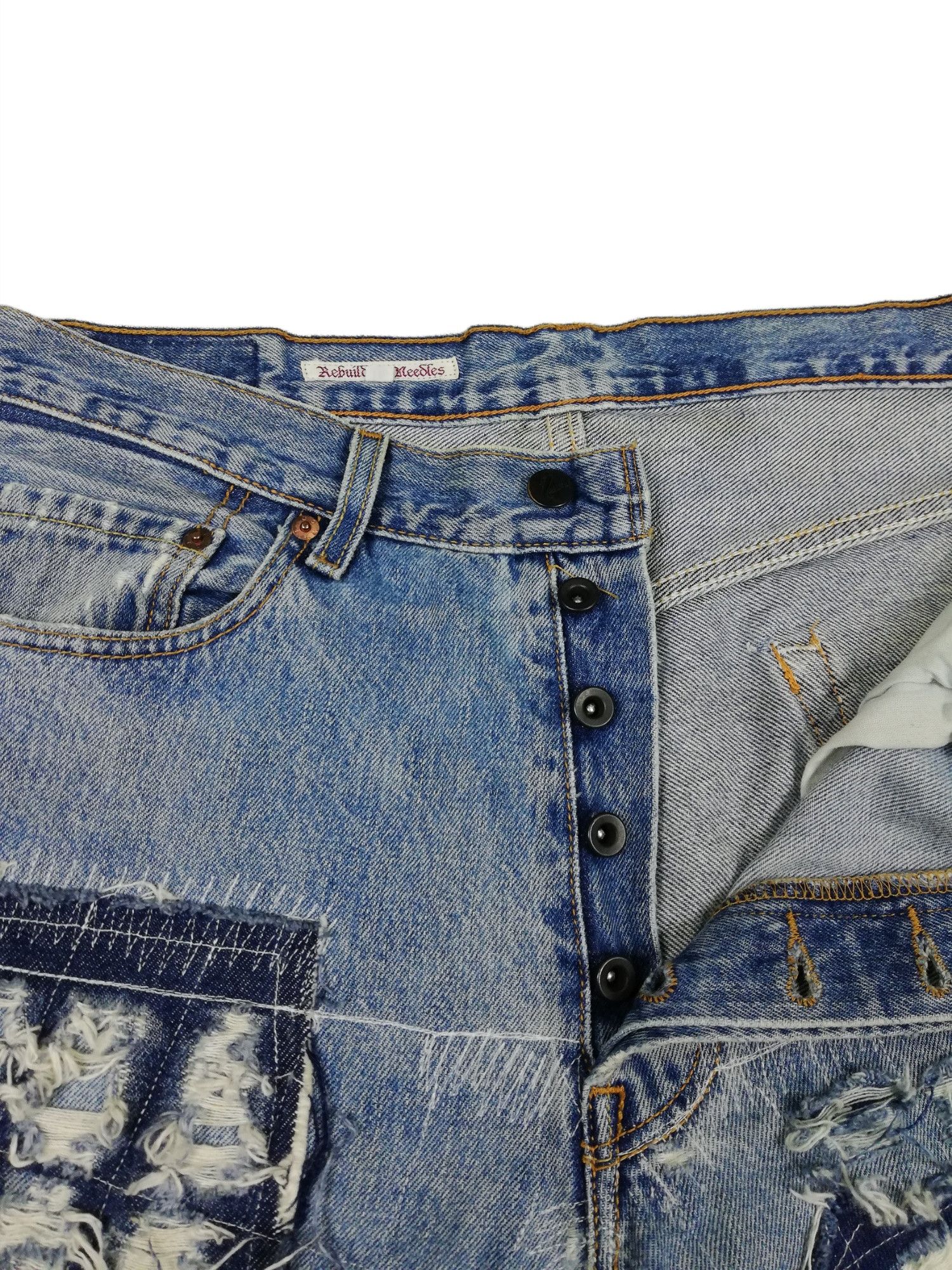 Needles × Nepenthes 🔥Archival Levi's × NWT Needles Dimension Distressed Denim Size US 34 / EU 50 - 11 Thumbnail