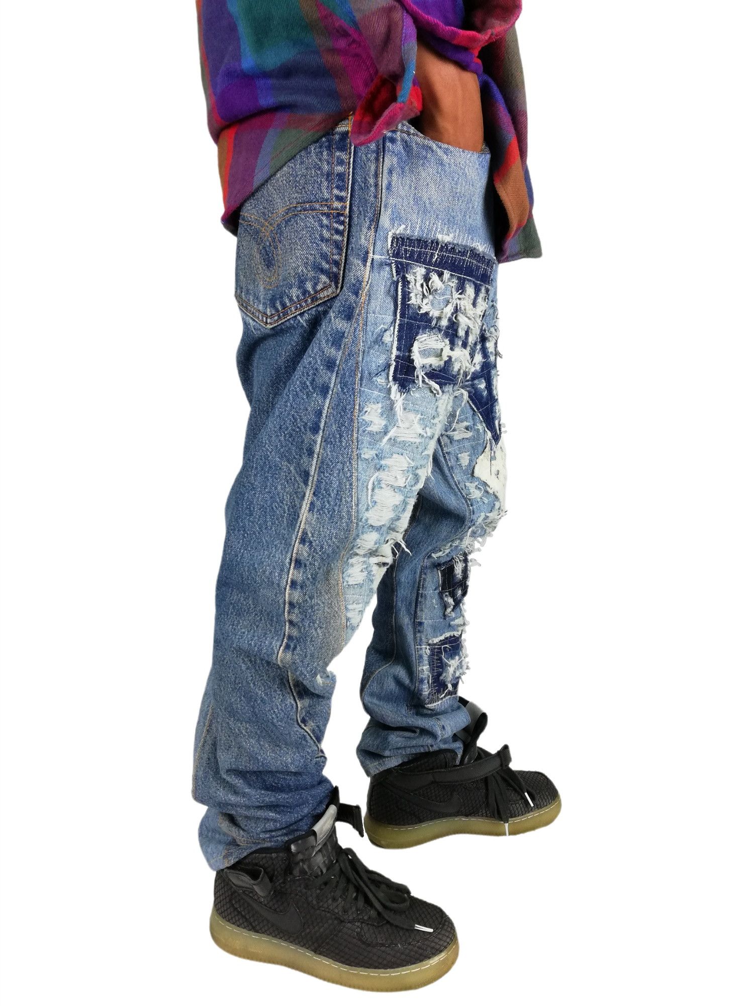 Needles × Nepenthes 🔥Archival Levi's × NWT Needles Dimension Distressed Denim Size US 34 / EU 50 - 5 Thumbnail