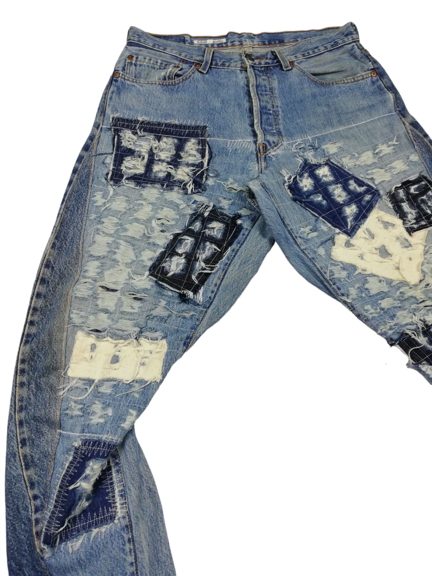 Needles × Nepenthes 🔥Archival Levi's × NWT Needles Dimension Distressed Denim Size US 34 / EU 50 - 7 Thumbnail