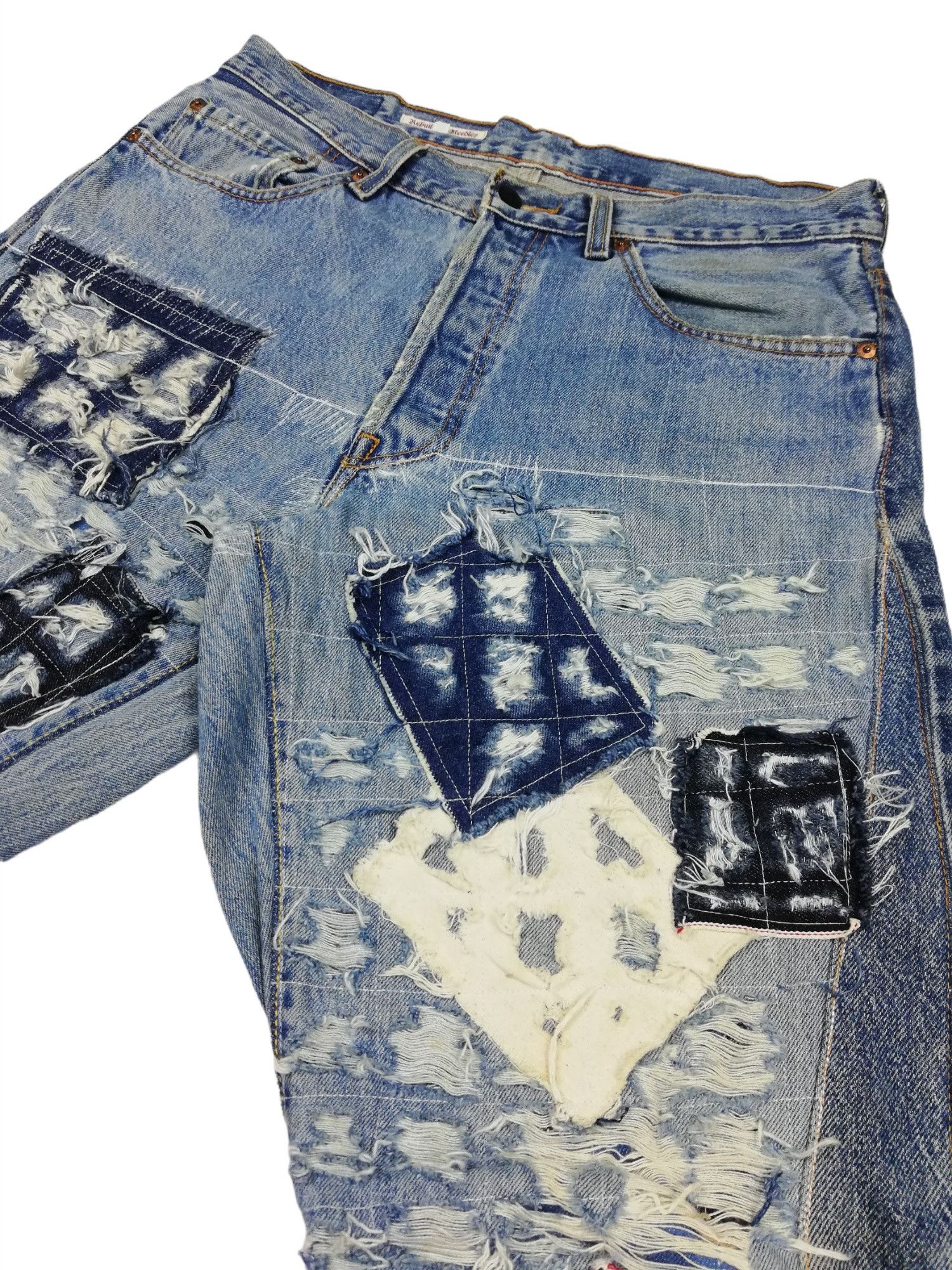 Needles × Nepenthes 🔥Archival Levi's × NWT Needles Dimension Distressed Denim Size US 34 / EU 50 - 10 Thumbnail