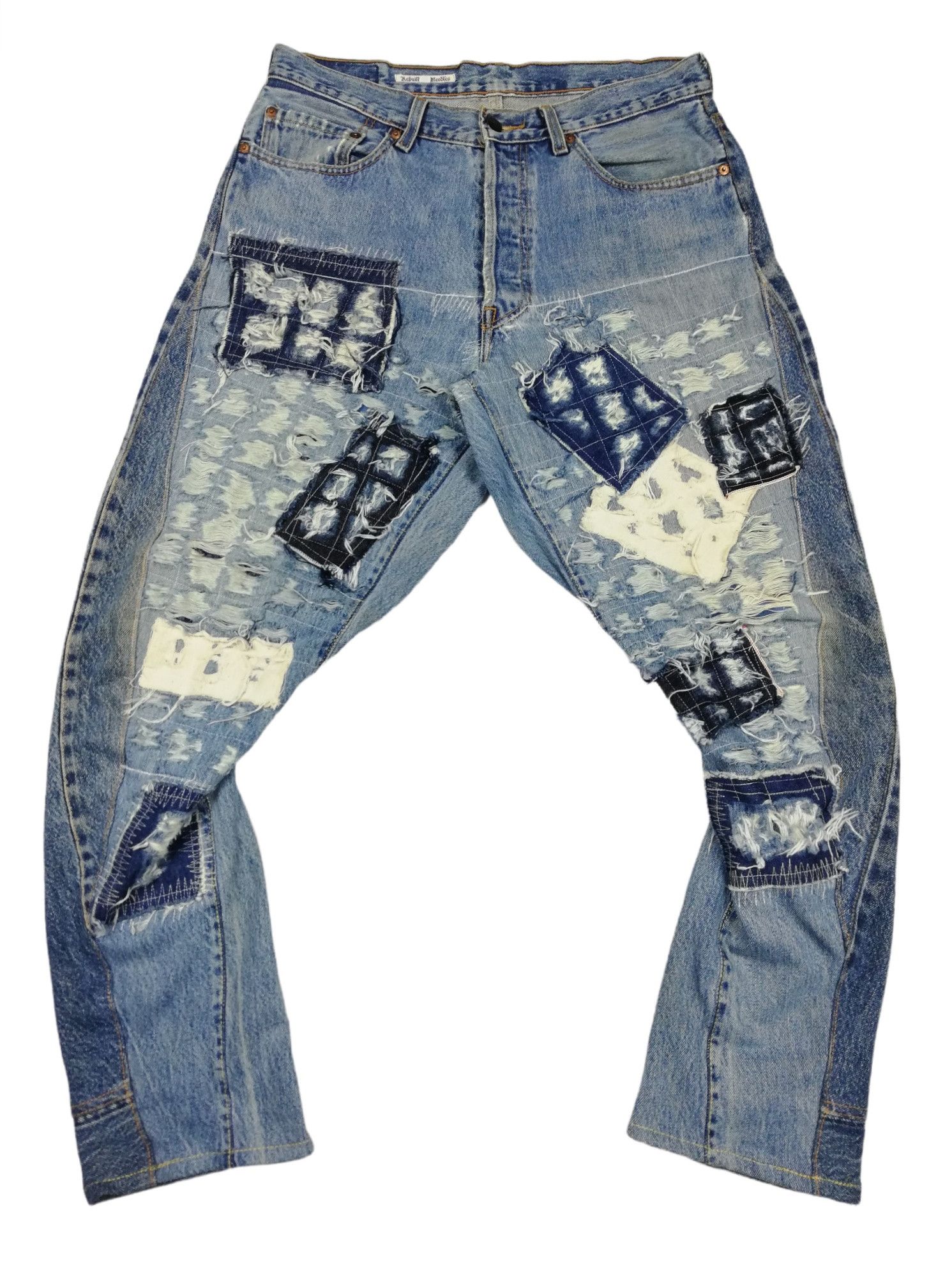 Needles × Nepenthes 🔥Archival Levi's × NWT Needles Dimension Distressed Denim Size US 34 / EU 50 - 6 Thumbnail
