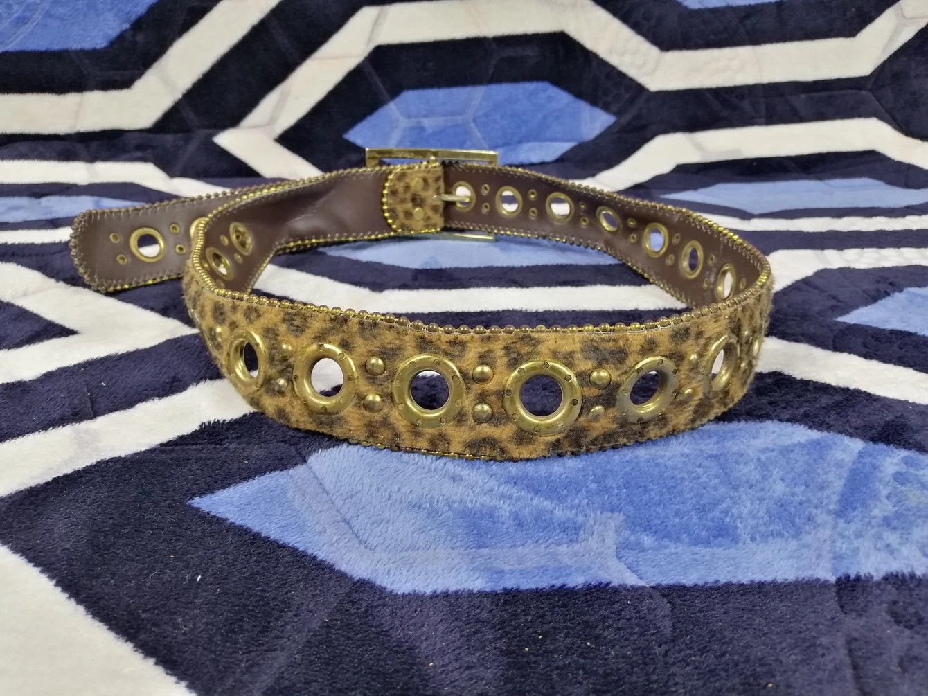 Japanese Brand × Other Leopard Design Belt Single Hook Big Buckle Size ONE SIZE - 2 Thumbnail