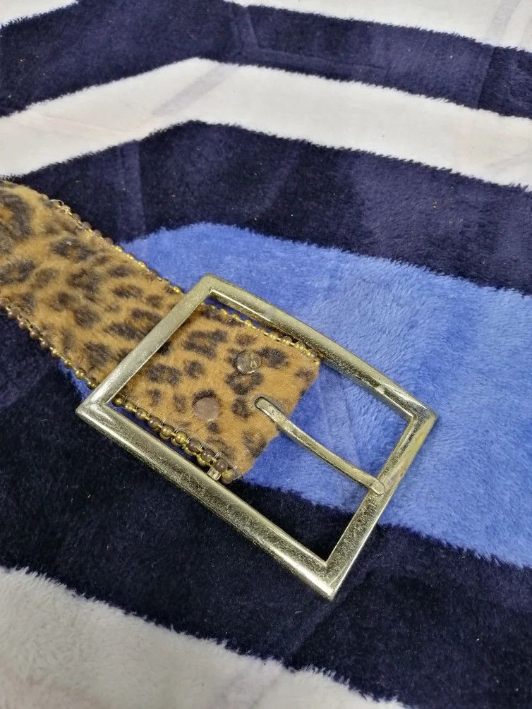 Japanese Brand × Other Leopard Design Belt Single Hook Big Buckle Size ONE SIZE - 3 Thumbnail