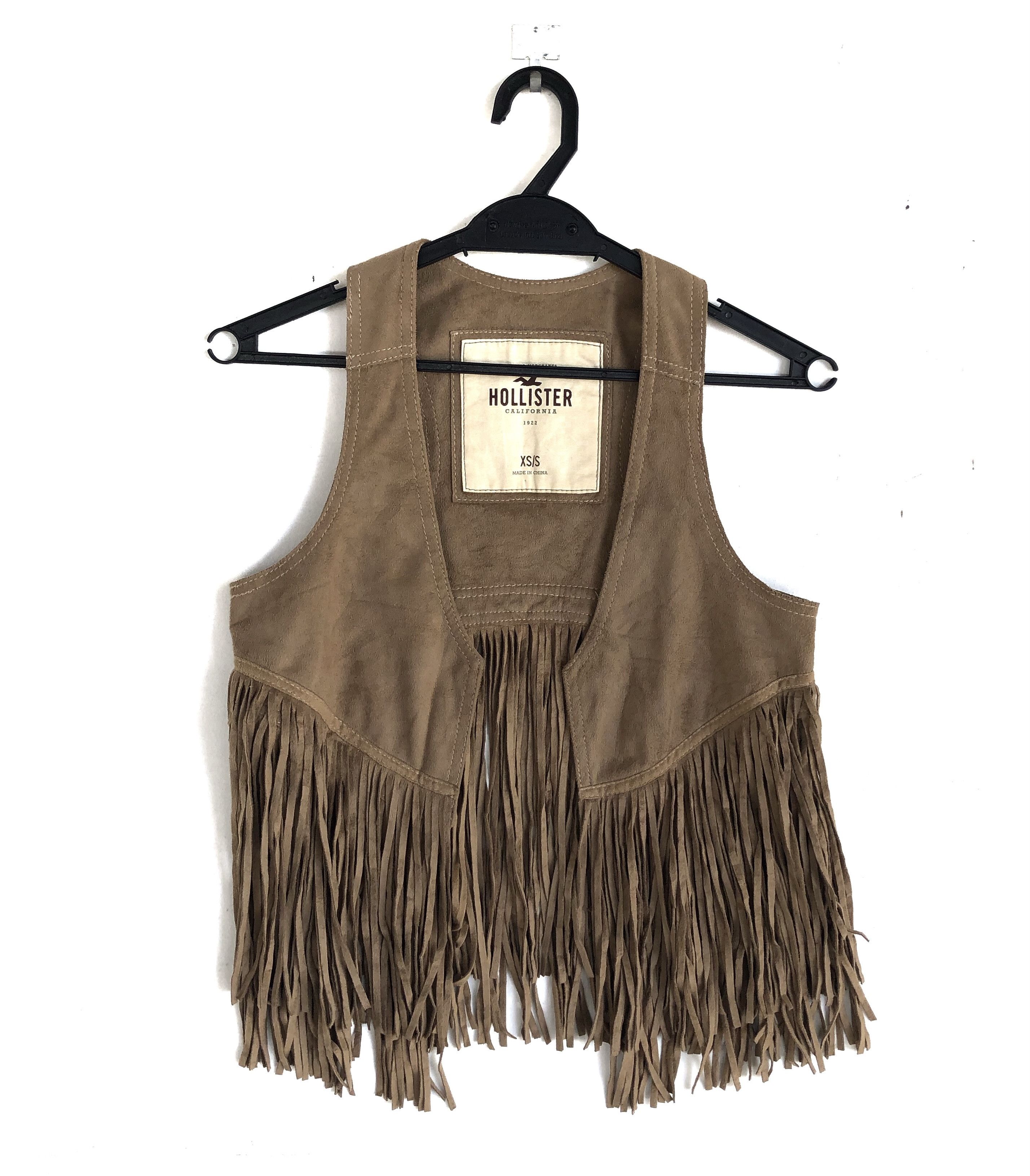 WESTERN FRINGE POLY SUEDE VEST