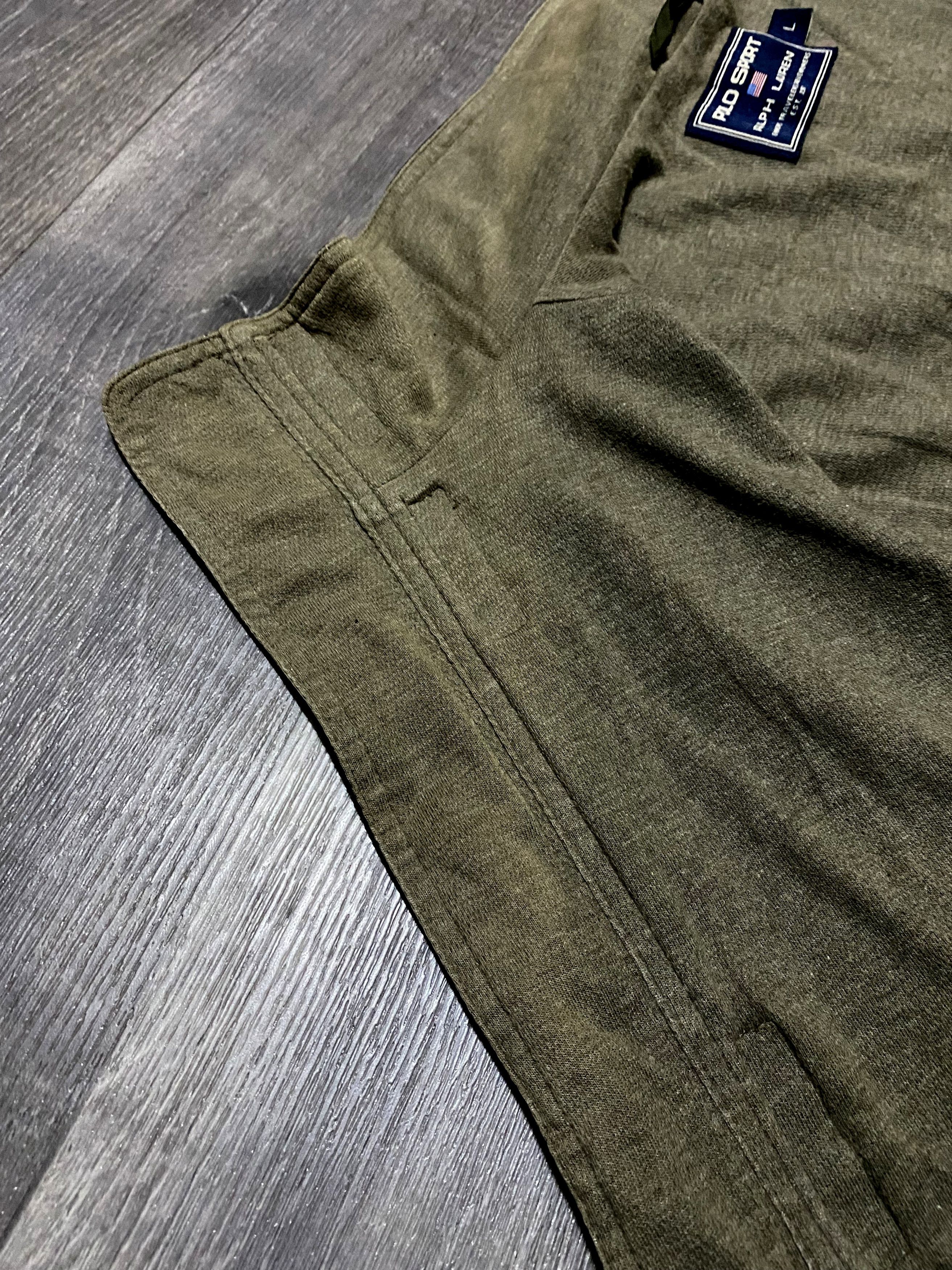 Polo Ralph Lauren Vintage Polo Sport Ralph Lauren Olive Zip Sleeveless Vest Size US L / EU 52-54 / 3 - 19 Thumbnail
